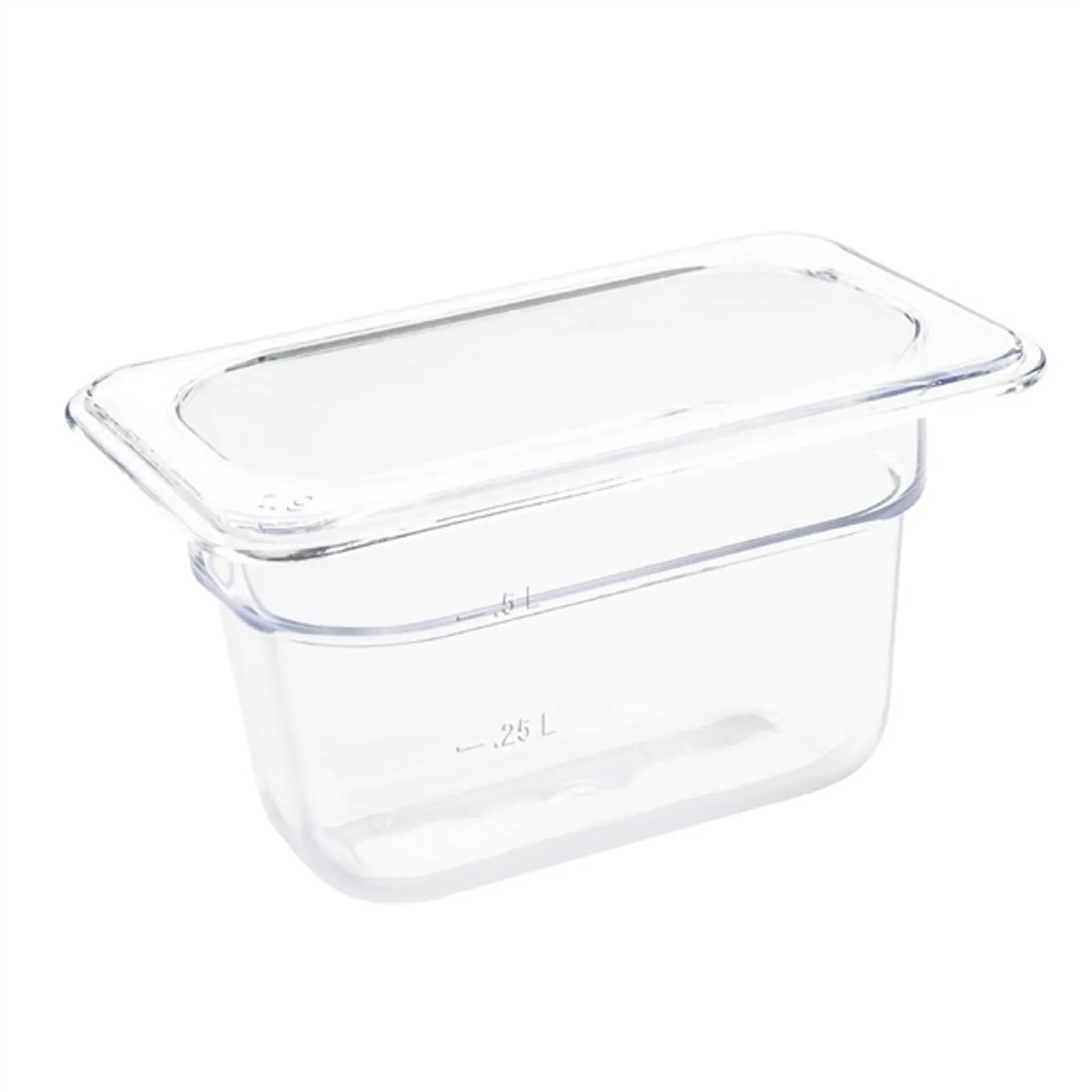 Vogue U243 - Clear Polycarbonate 1/9 Gastronorm Tray 100mm