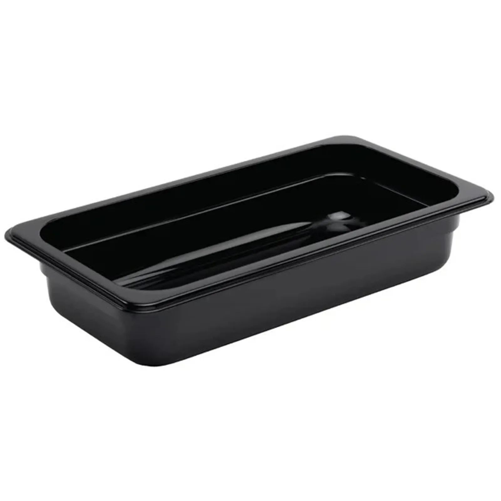 Vogue U462 - Black Polycarbonate 1/3 Gastronorm Tray 65mm