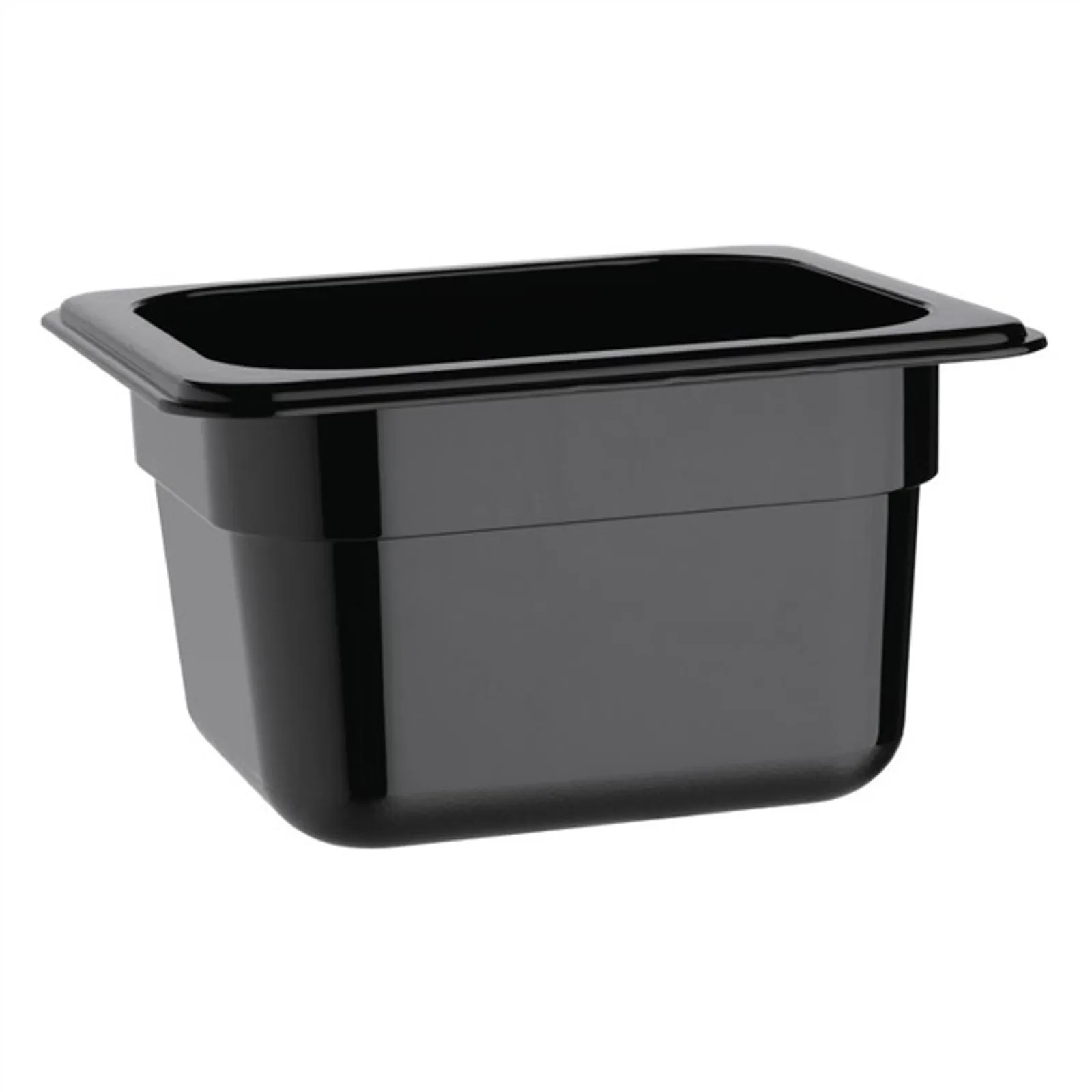 Vogue U470 - Black Polycarbonate 1/6 Gastronorm Tray 100mm