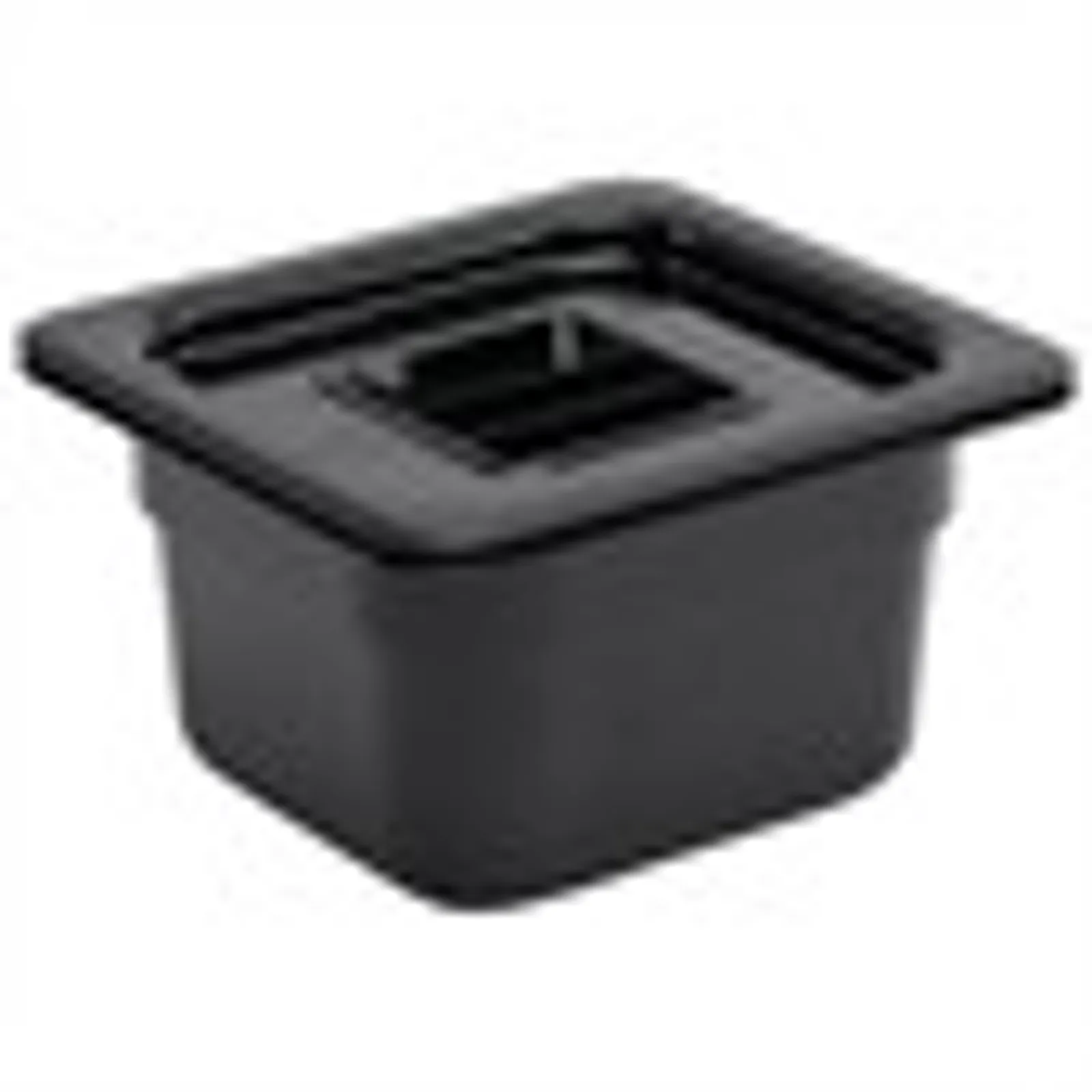 Vogue U470 - Black Polycarbonate 1/6 Gastronorm Tray 100mm