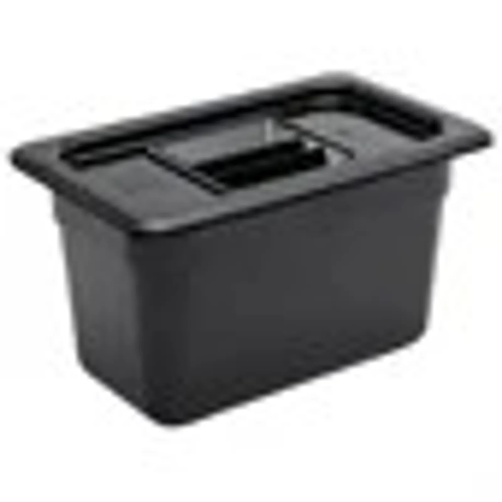 Vogue U468 - Black Polycarbonate 1/4 Gastronorm Tray 150mm