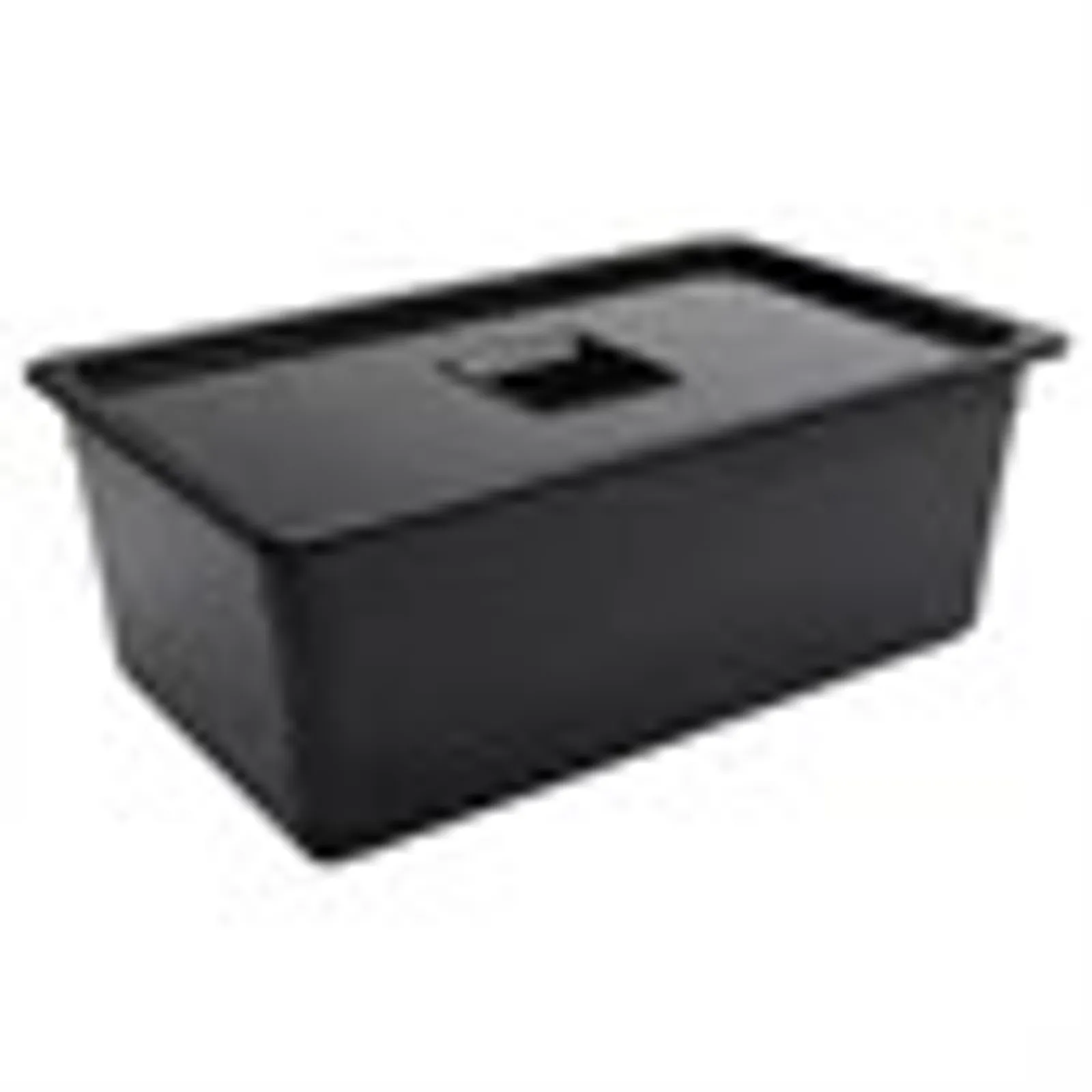Vogue U457 - Black Polycarbonate 1/1 Gastronorm Tray 200mm