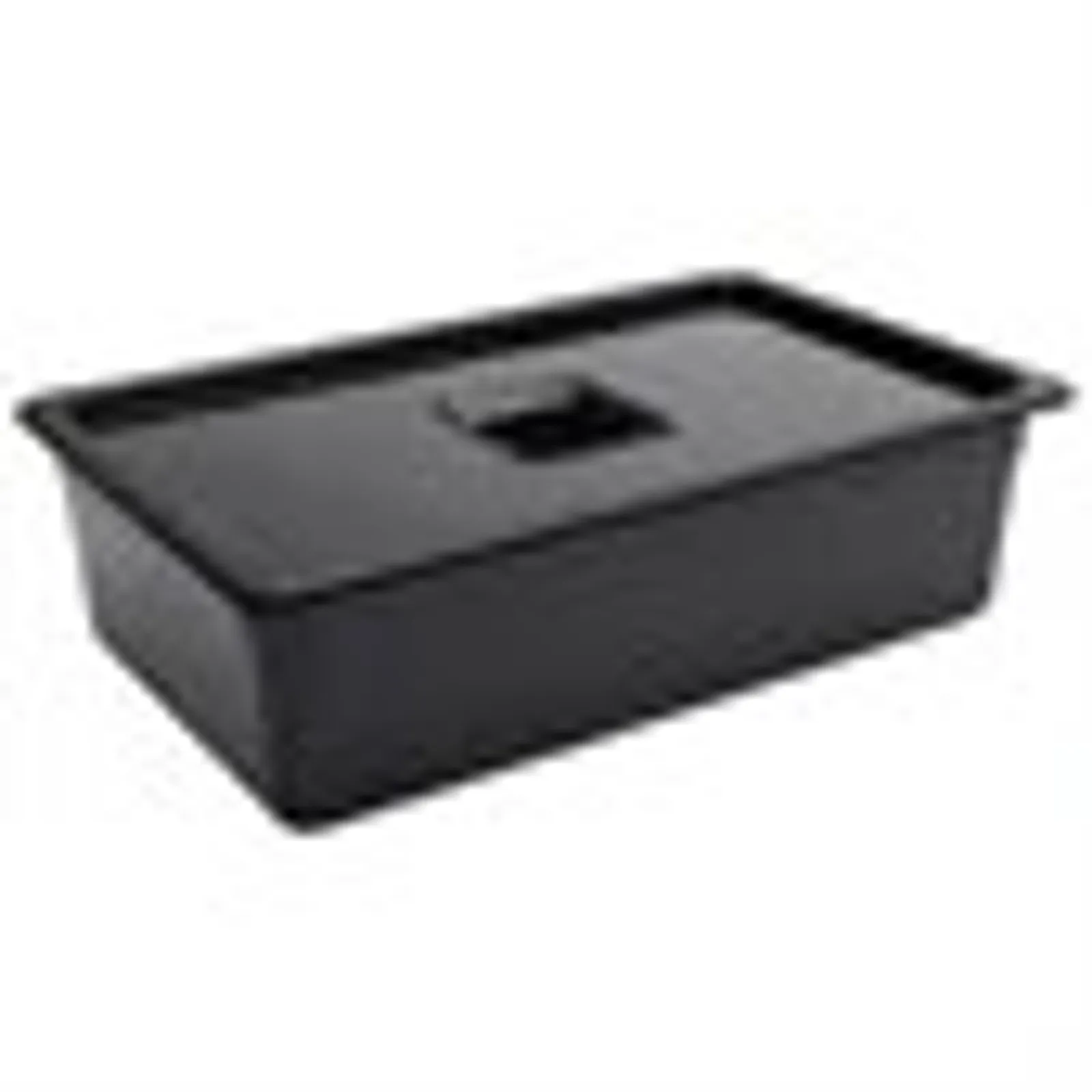 Vogue U455 - Black Polycarbonate 1/1 Gastronorm Tray 100mm