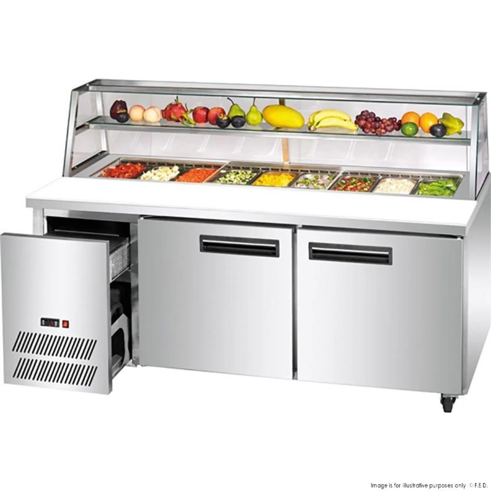 Thermaster SCB/18 - Two Large Door DELUXE Sandwich Bar