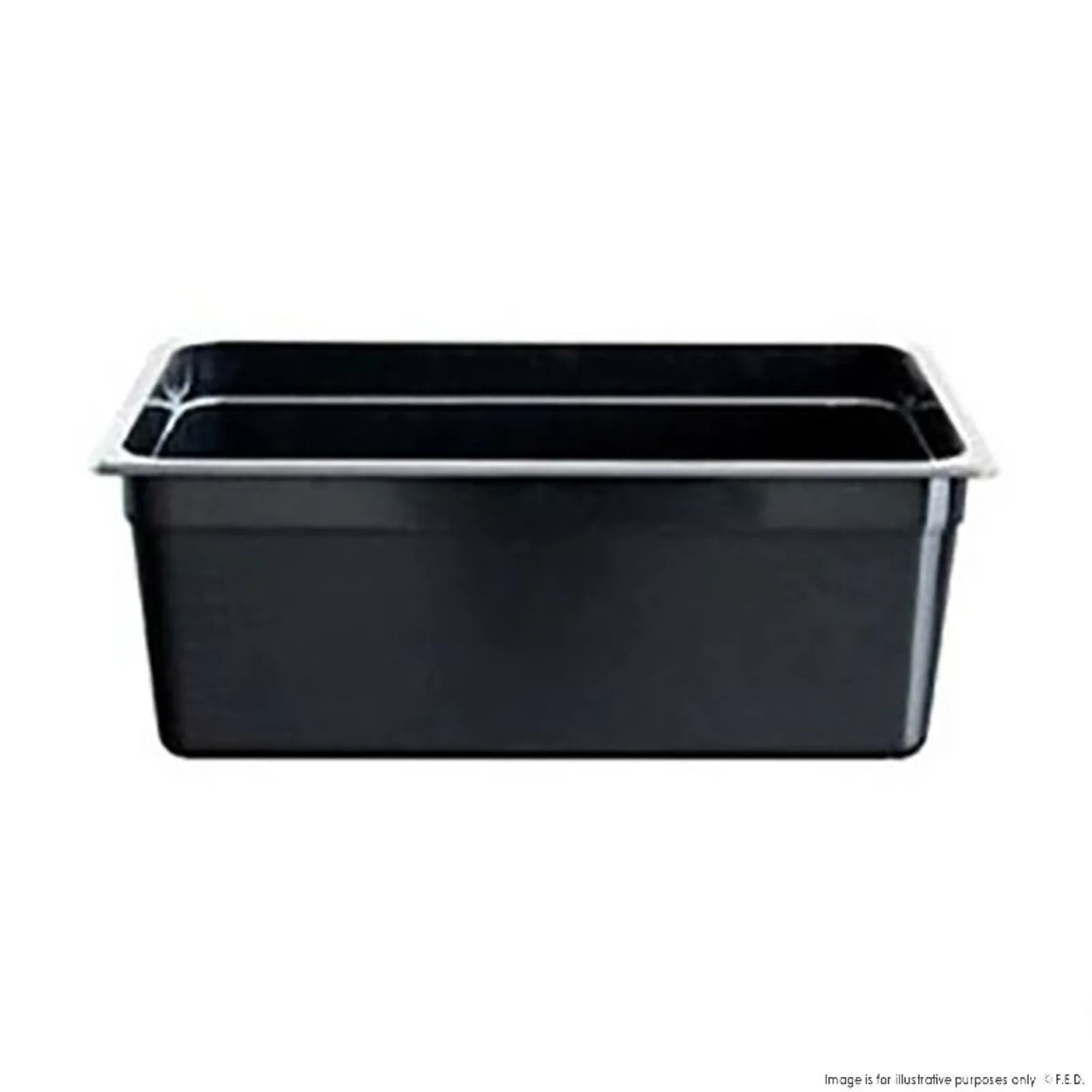FED JW-P112B - Black Poly 1/1 x 65 mm Gastronorm Pan