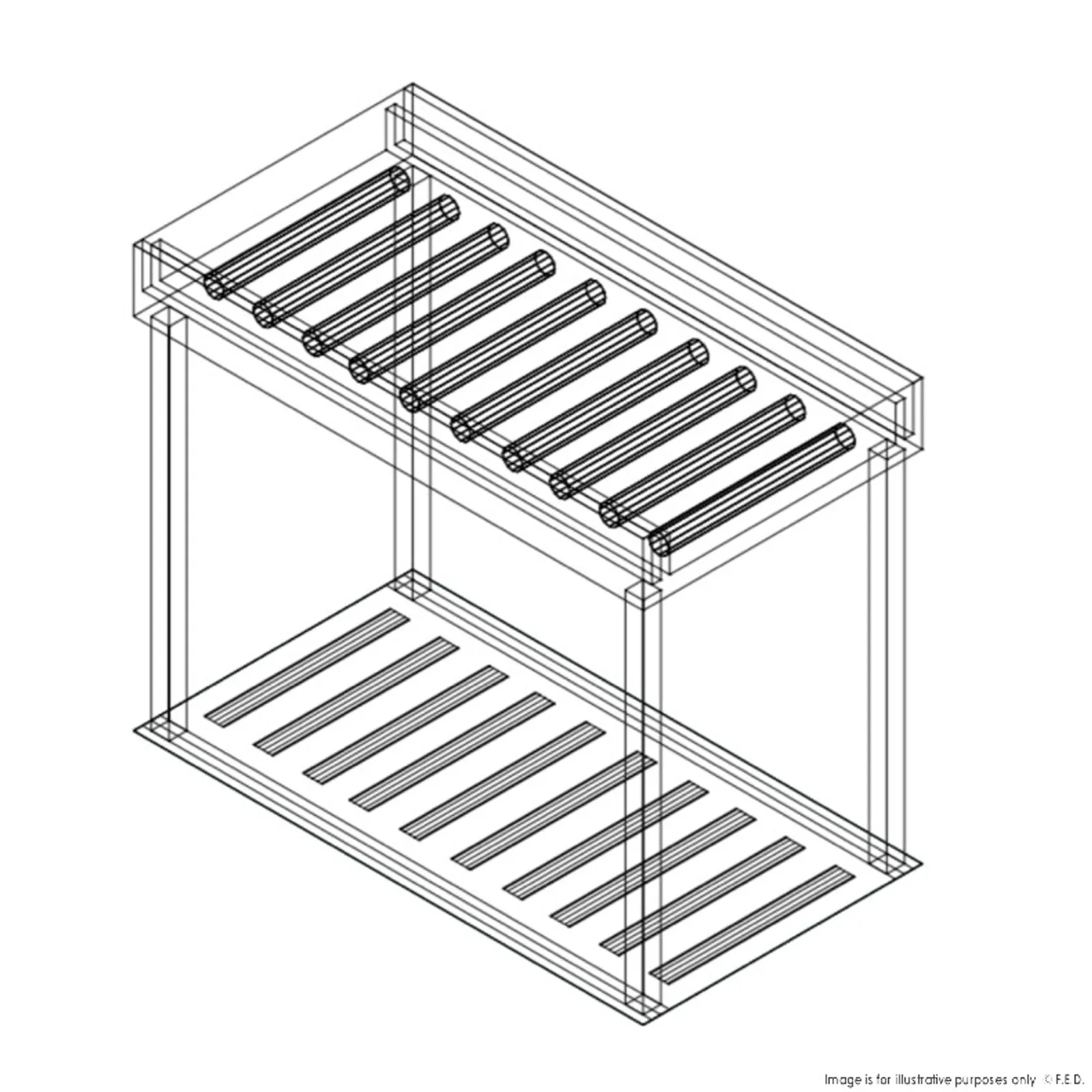 Fagor Professional MR2C - Stainless Steel Rolling Table for 2 Baskets