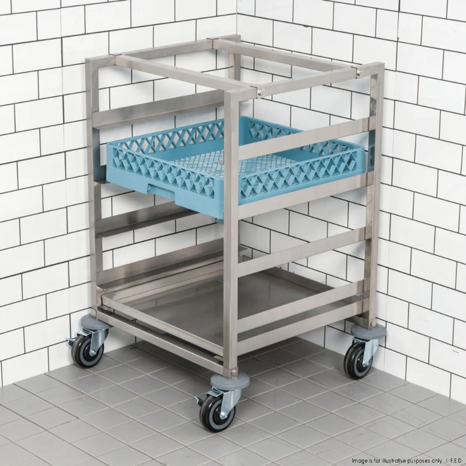 Modular System 406227C - Dishwasher Basket Trolley 4 Tray