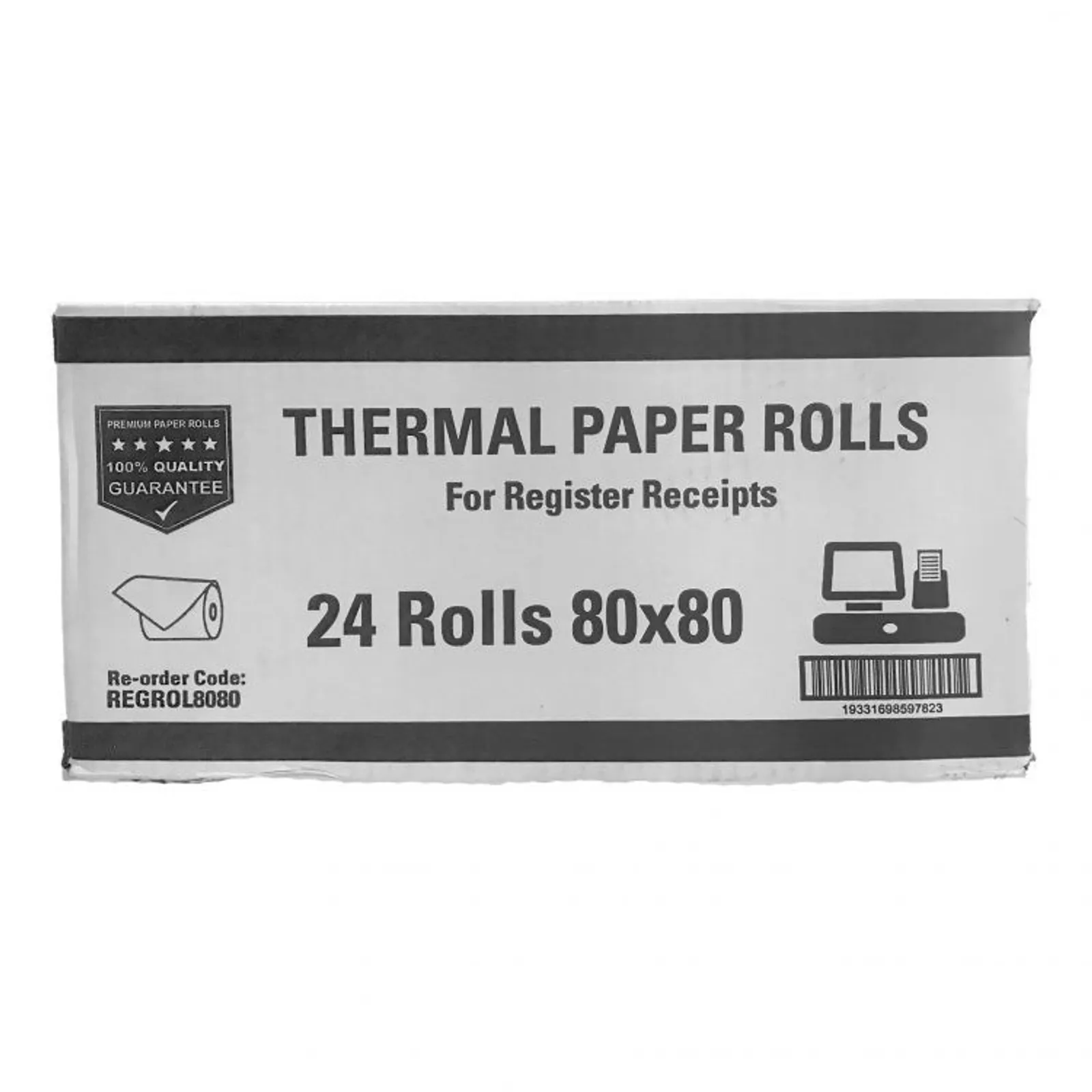 MaxValu REGROL8080 - Thermal Paper Rolls 80x80mm - 24 Rolls