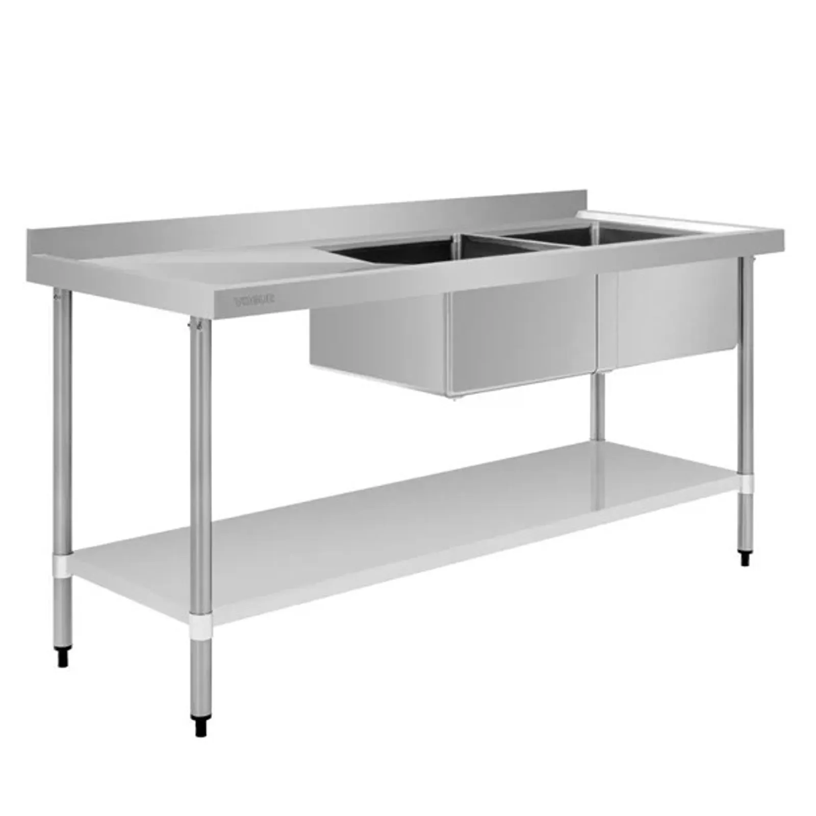 Vogue HC920 - Double Bowl Sink L/H Drainer