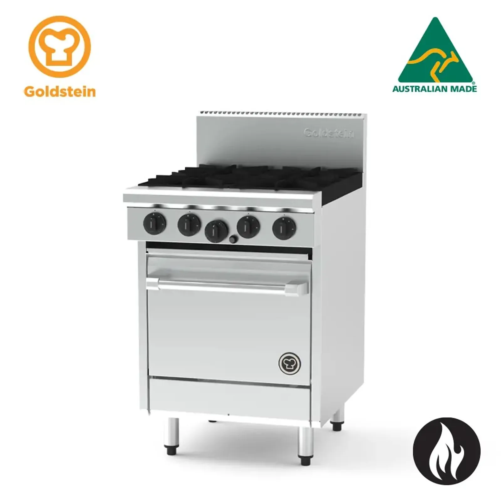 Goldstein PF420-X - 4 Burner with 500mm Gas Static Oven