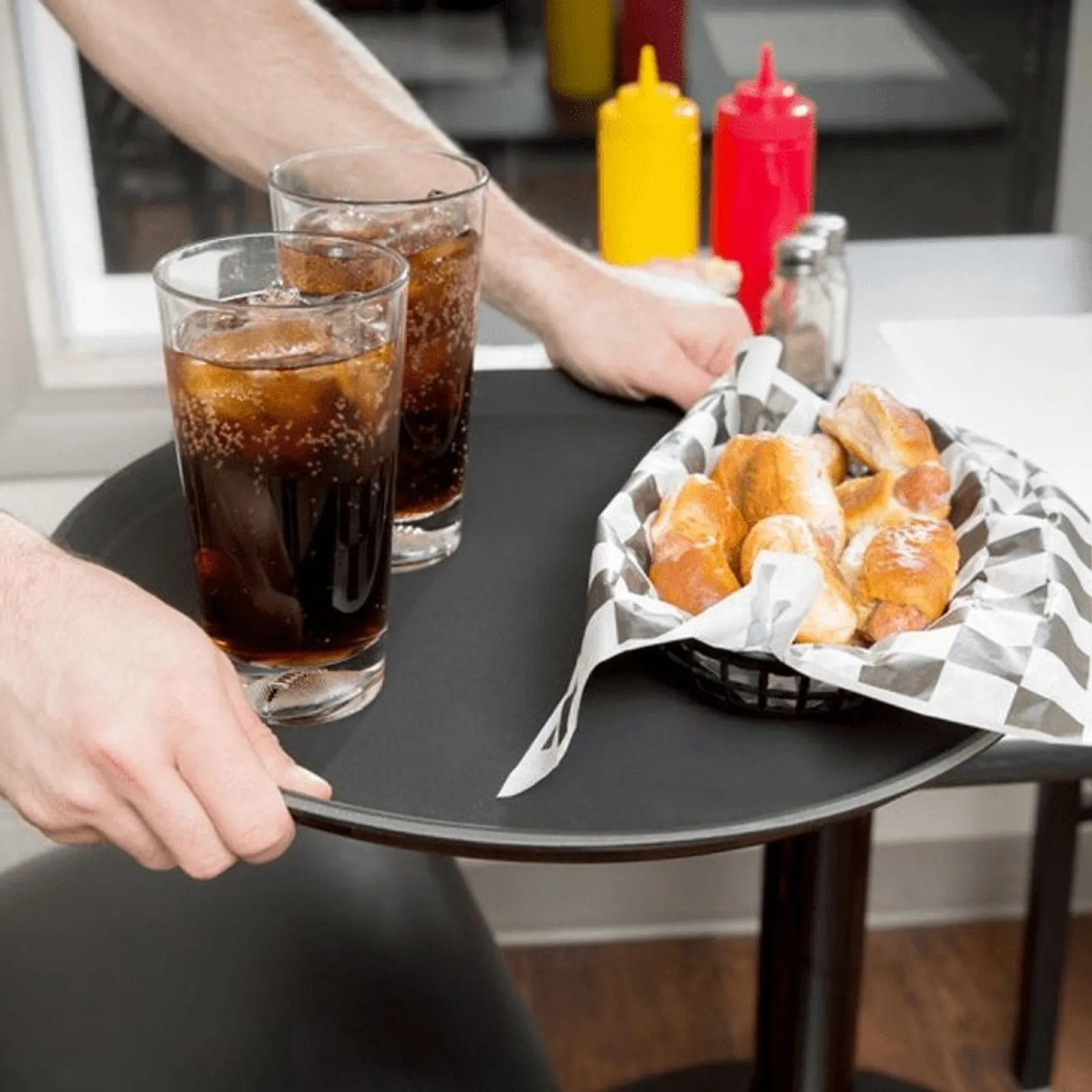 KH Classik Chef 89135 - Tray Non Slip Round 350mm Black