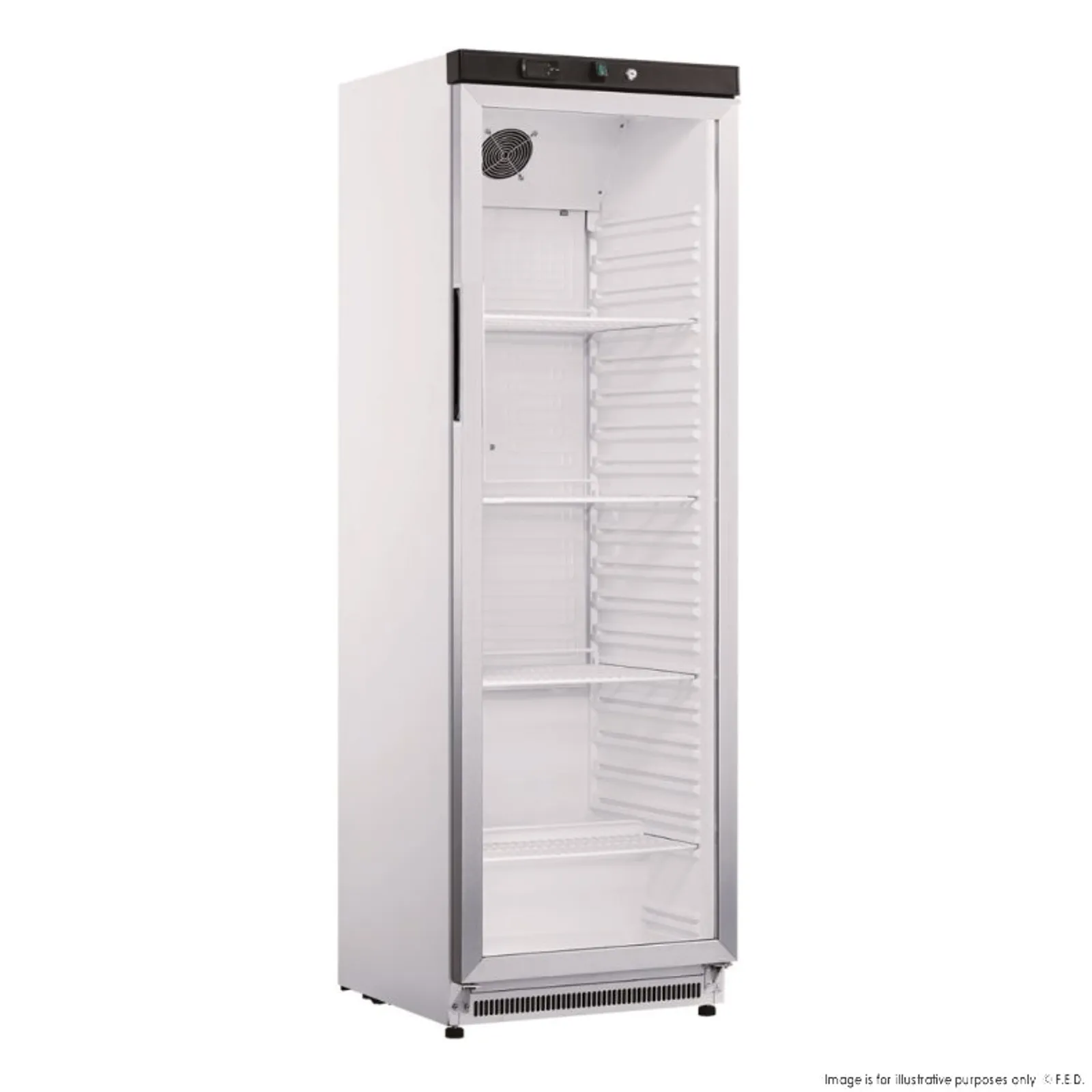 FED-X XR400SG - Stainless Steel Upright Static Display Fridge