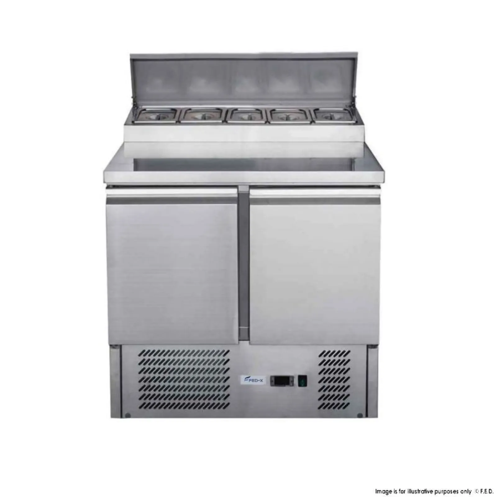 FED-X XGNS900D - Two Door Salad Prep Fridge