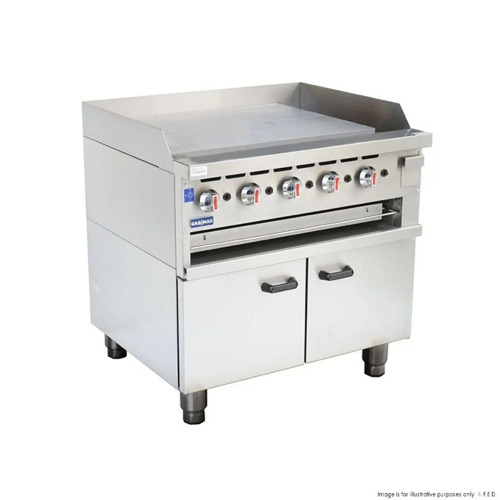 Gasmax GGS-36LPG - Gas Griddle and Gas Toaster with Cabinet