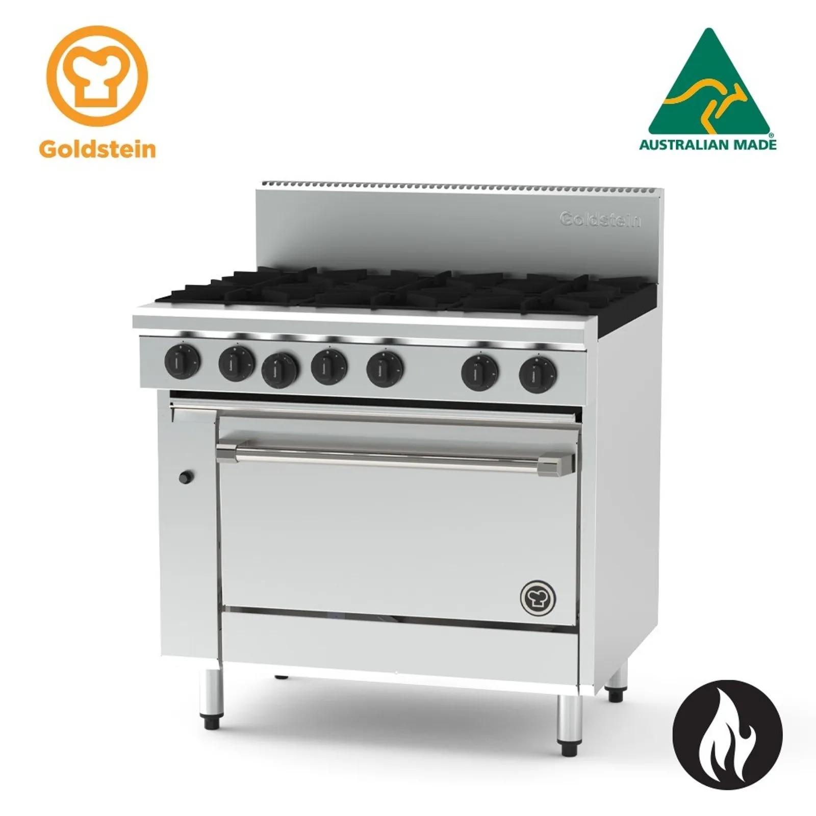 Goldstein PF628E-X - 6 Burners with 700mm Electric Static Oven