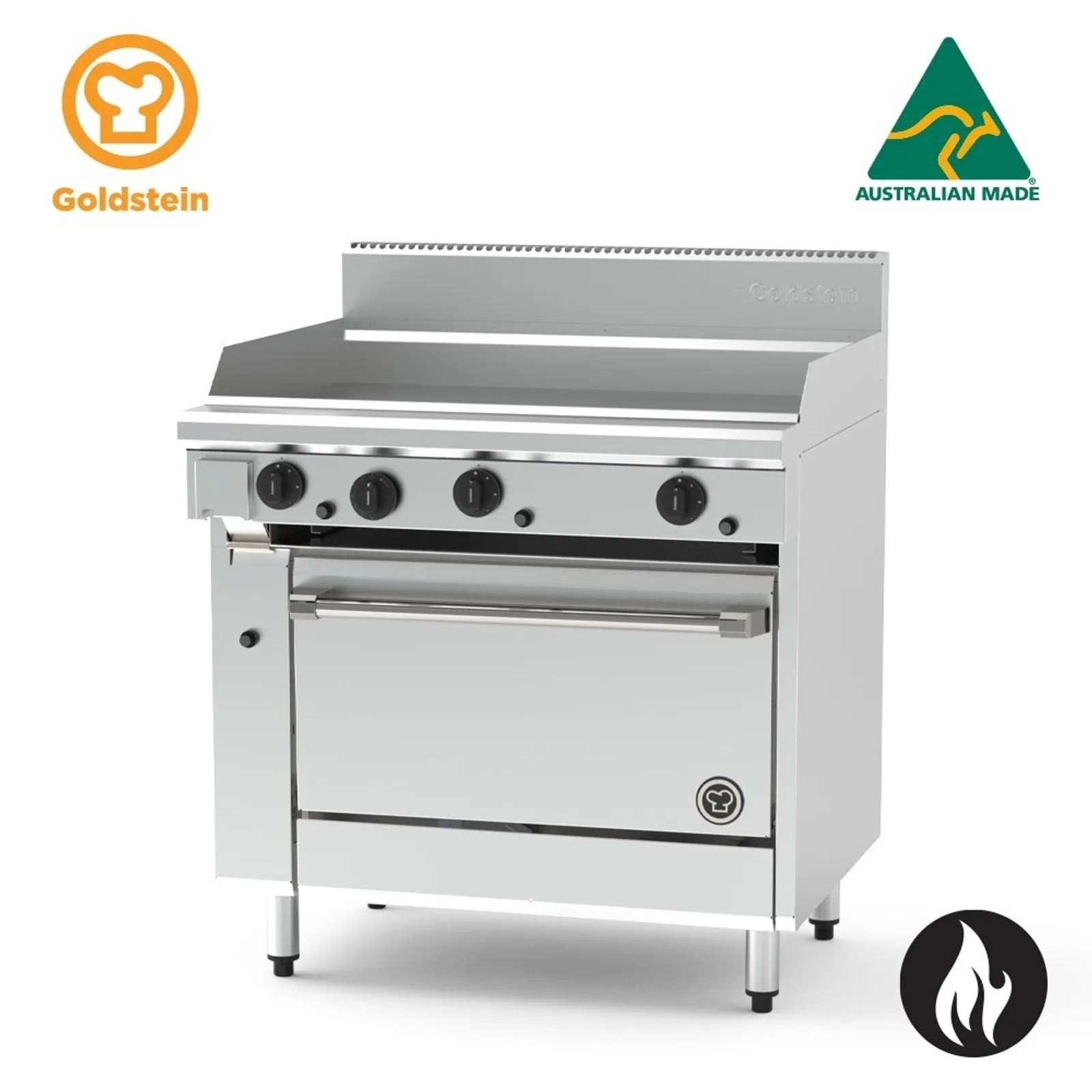 Goldstein PF36G28FF-X - 914mm Griddle with Gas Fan Forced Oven