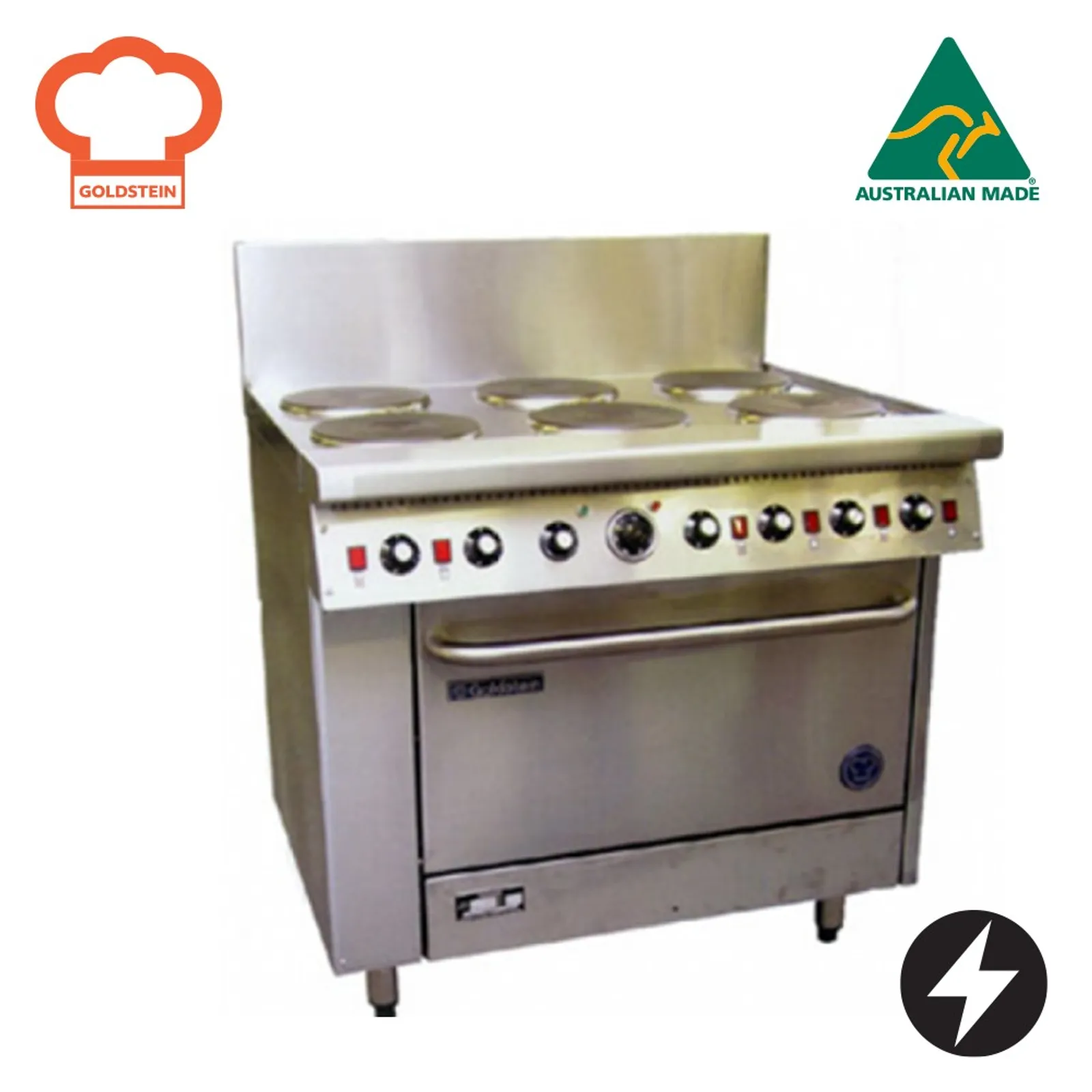 Goldstein PEC6S28 - Electric 6x Solid Plate with 711mm Static Oven