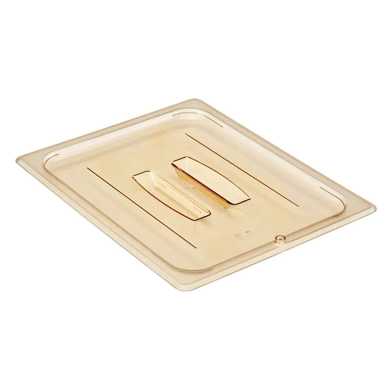 Cambro 20HPCH150 - H-Pan High Heat Cover w/ Handle - GN 1/2 - Amber