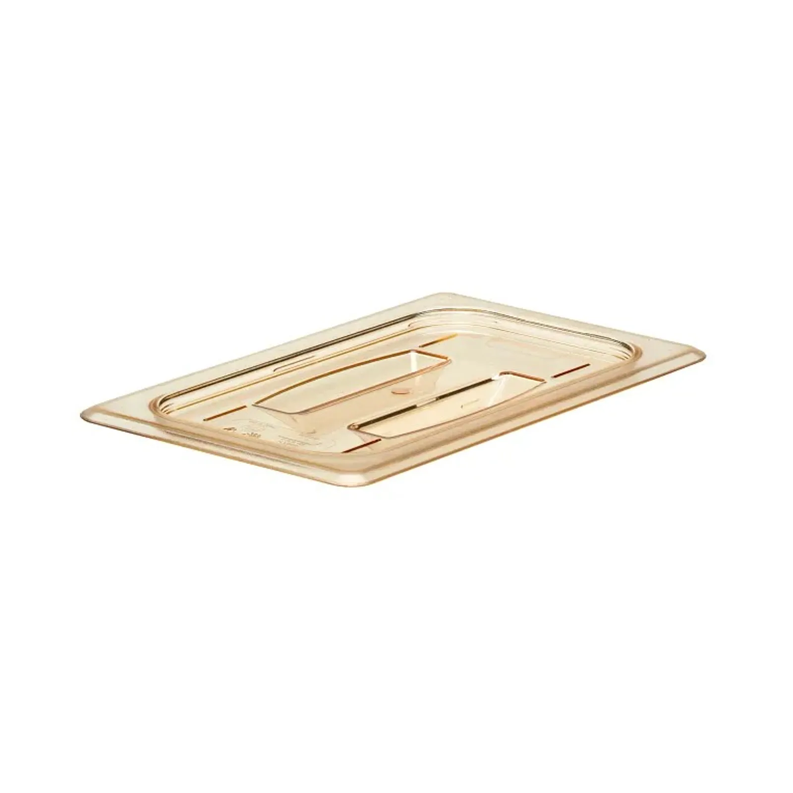 Cambro 40HPCH150 - H-Pan High Heat Cover with Handle - GN 1/4 - Amber