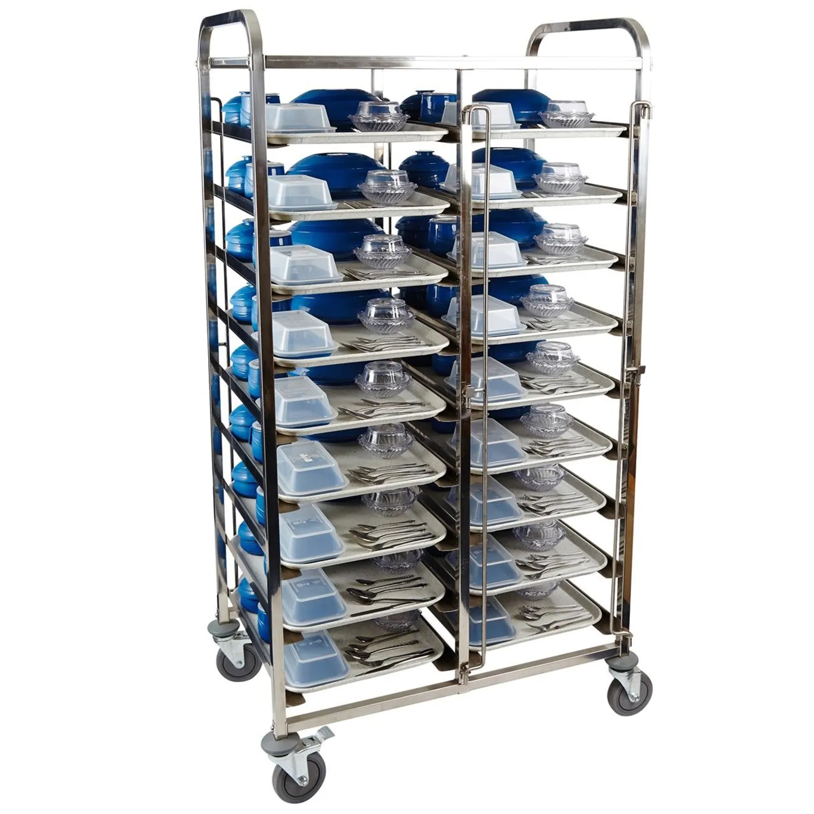 KH Healthcare 96021 - Meal Delivery Trolley 9 Tier 18 Tray