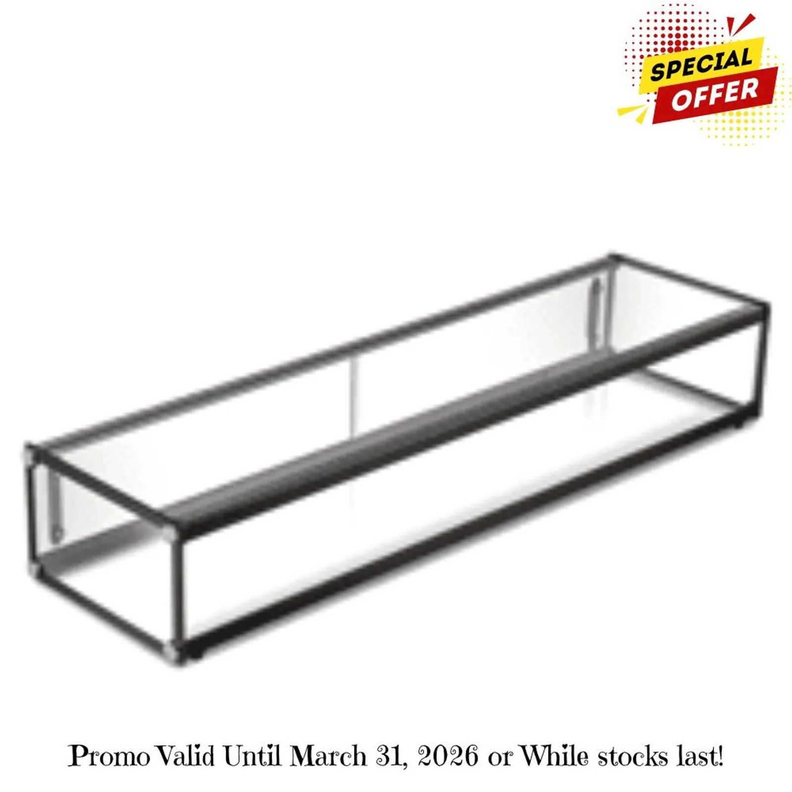 Exquisite CD68 - Single Tier Flat Glass Ambient Cake Display