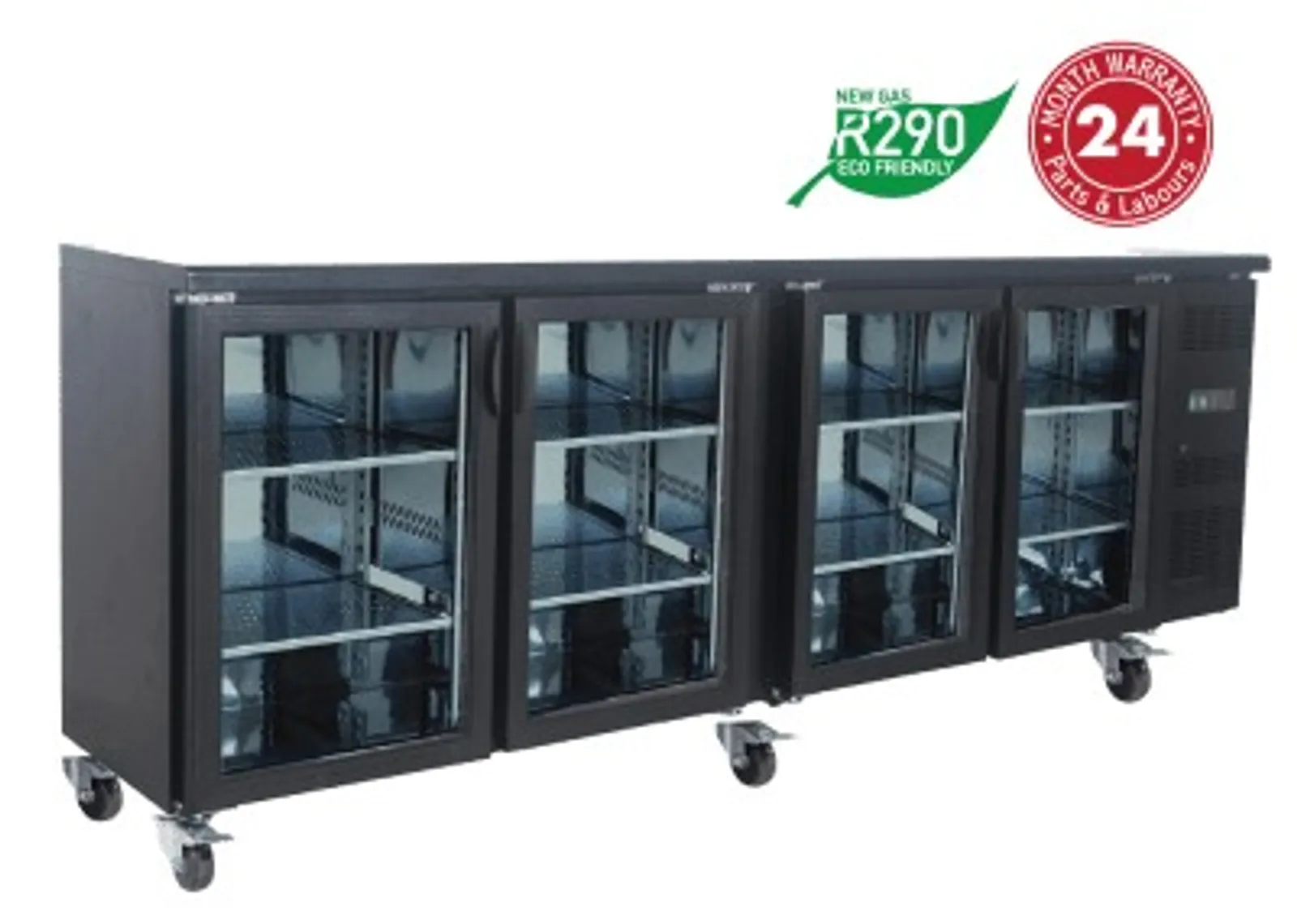 Exquisite UBC630 - 4 Swing Doors Backbar Display Fridge