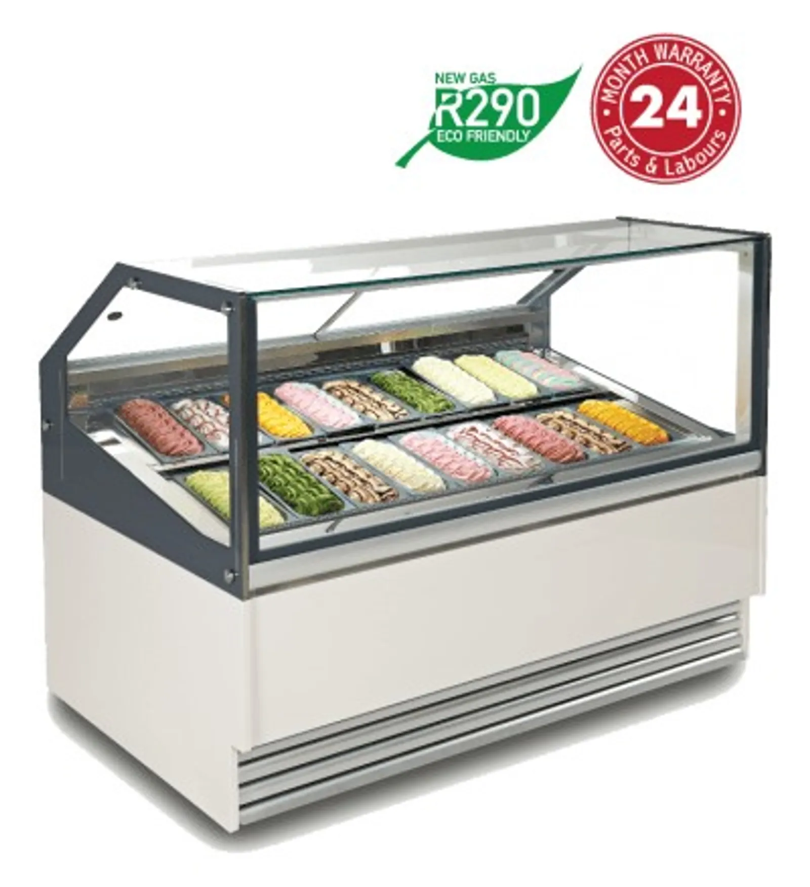Exquisite IC18T – 18 Tubs Ice Cream Scooping Freezer