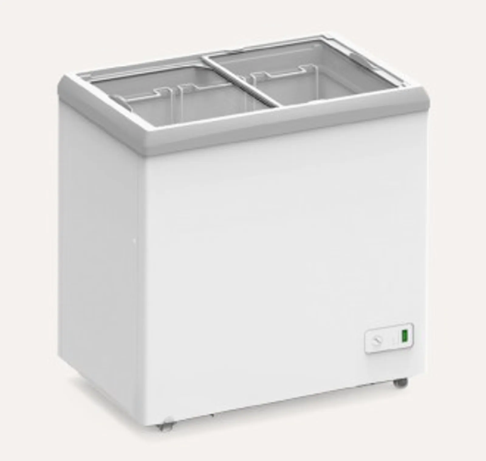 Exquisite SD117 - Flat Glass Display Chest Freezers with LED Light