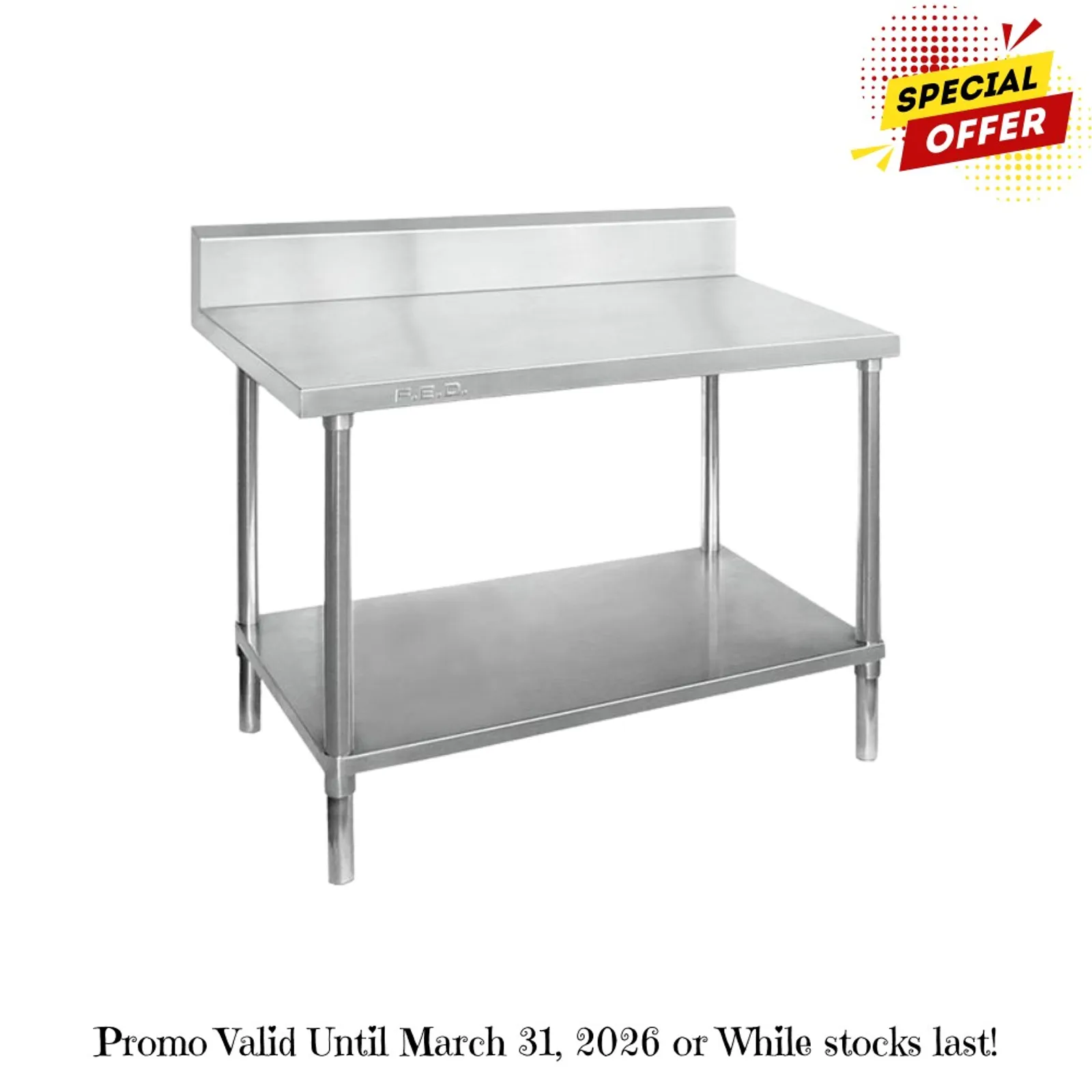Modular Systems WBB6-0600/A - Workbench with Splashback