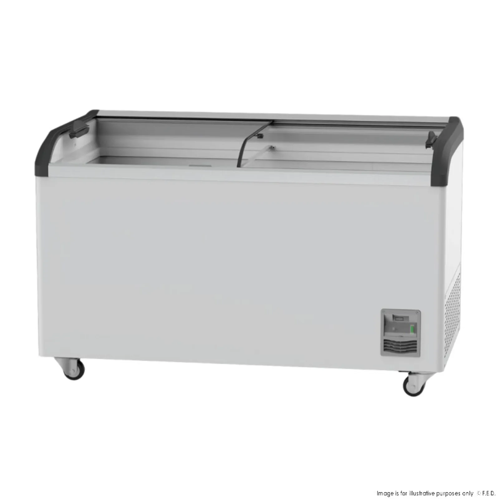 Thermaster SD-506K - Heavy Duty Supermarket Glass Sliding Lid Freezers 477L