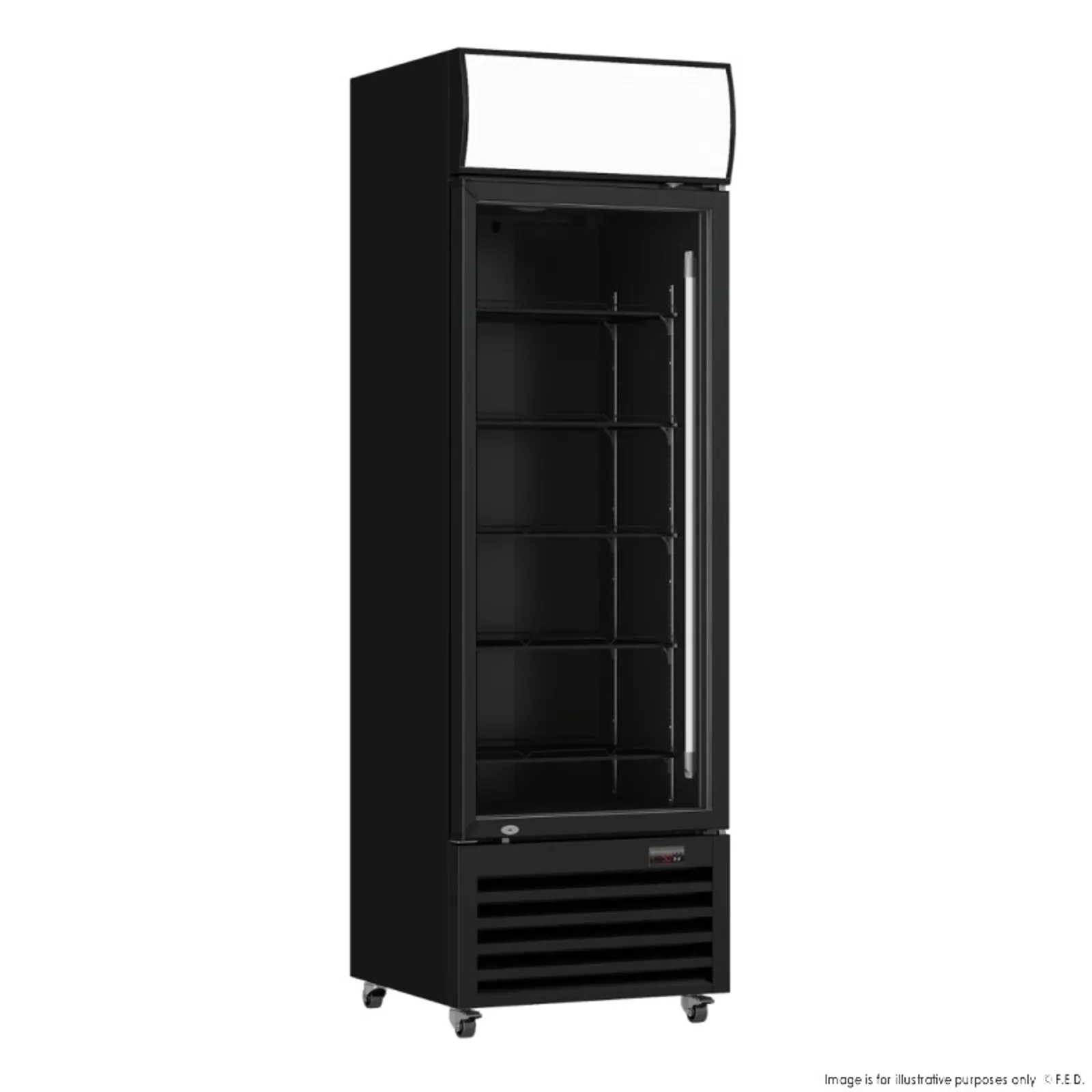Thermaster LG-370BP - Single Glass Door Colourbond Upright Drink Fridge