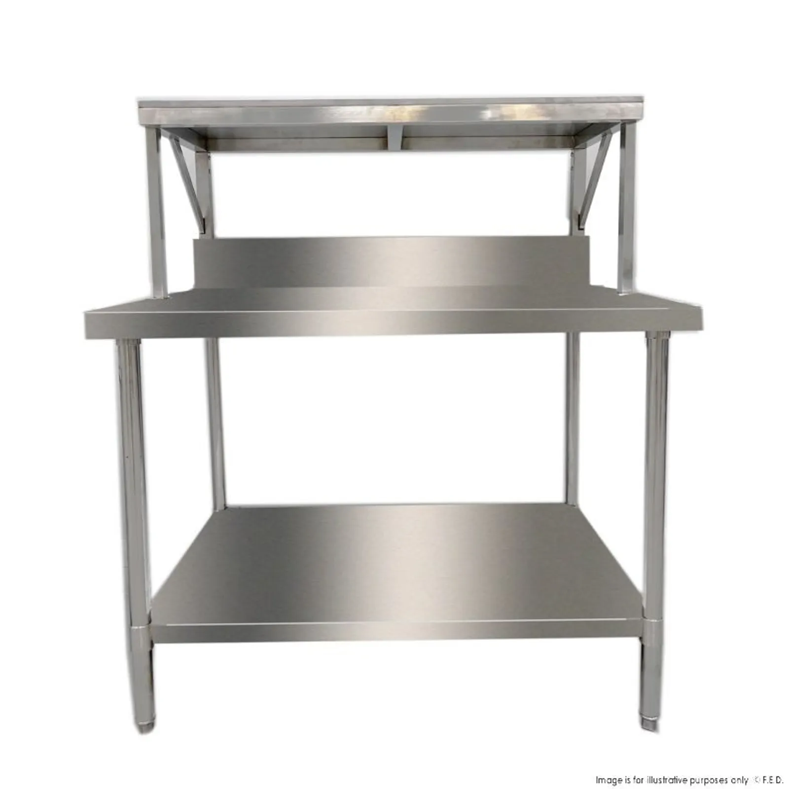 Gasmax SMB-8-1200 - Modular Heavy Duty Salamander Bench with Shelf Braces