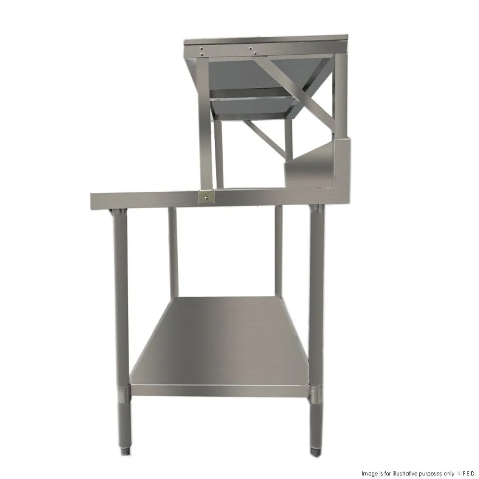 Gasmax SMB-8-1200 - Modular Heavy Duty Salamander Bench with Shelf Braces