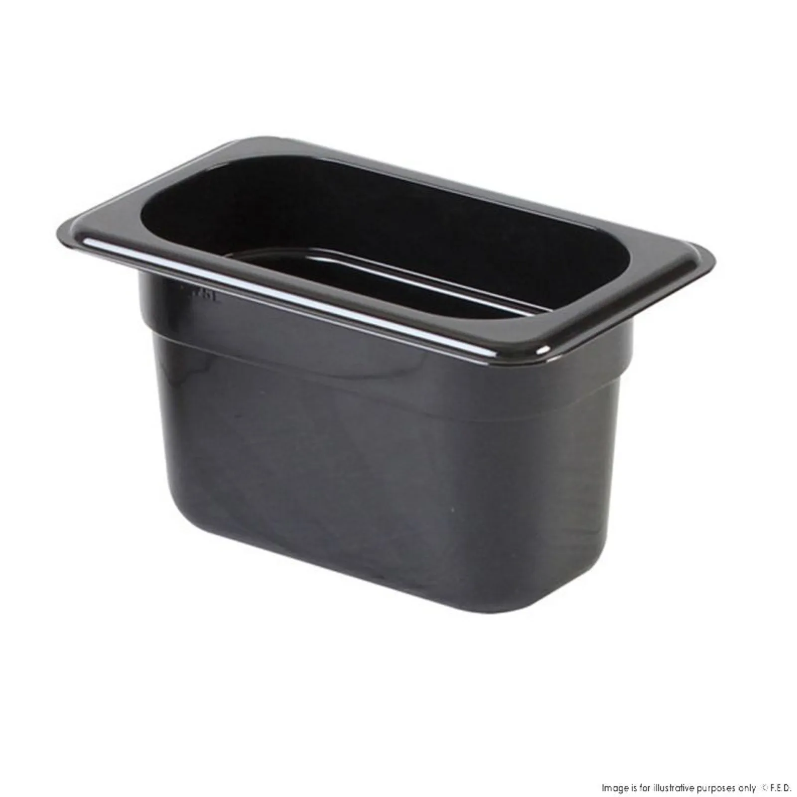 Fed JW-P192B - Black Poly 1/9 Gastronorm Pan