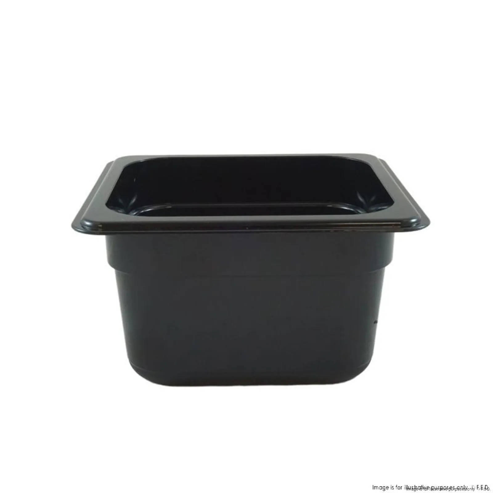 Fed JW-P162B - Black Poly 1/6 x 65 mm Gastronorm Pan