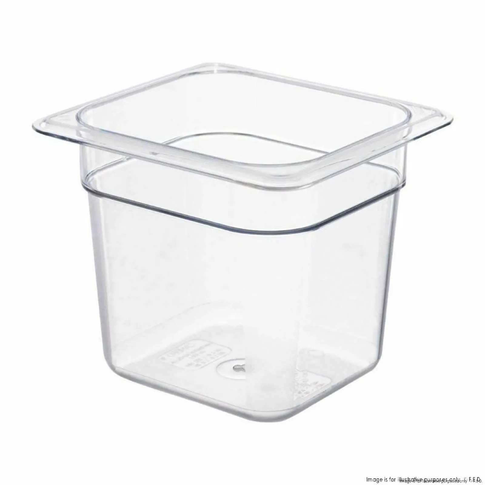 Fed JW-P162 - Clear Poly 1/6 x 65 mm Gastronorm Pan