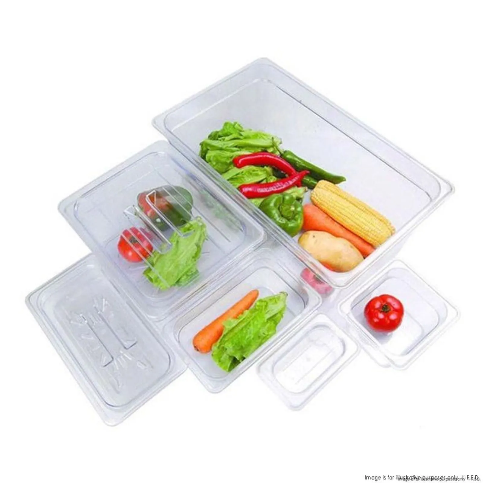Fed JW-P162 - Clear Poly 1/6 x 65 mm Gastronorm Pan