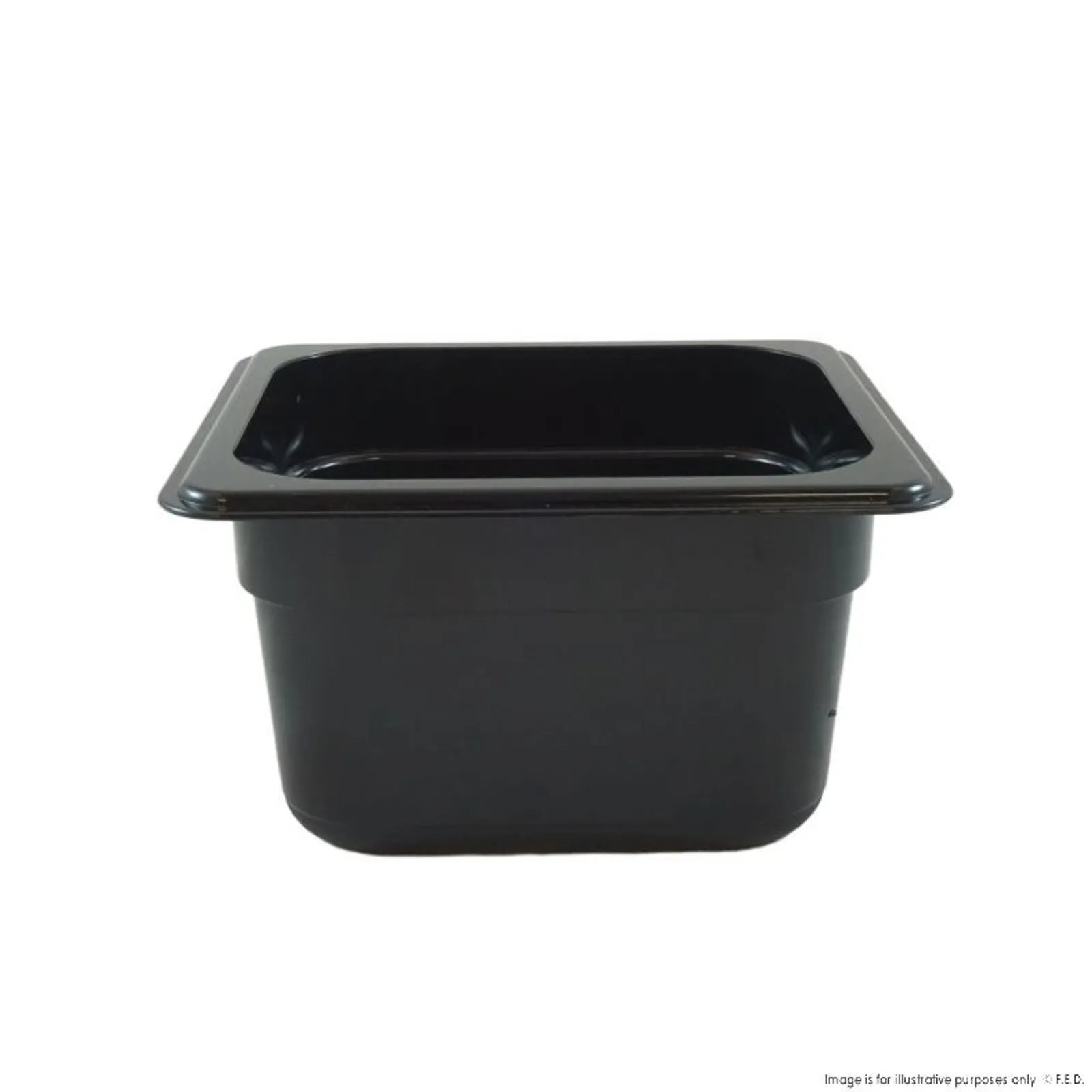 Fed JW-P164B - Black Poly 1/6 Gastronorm Pan