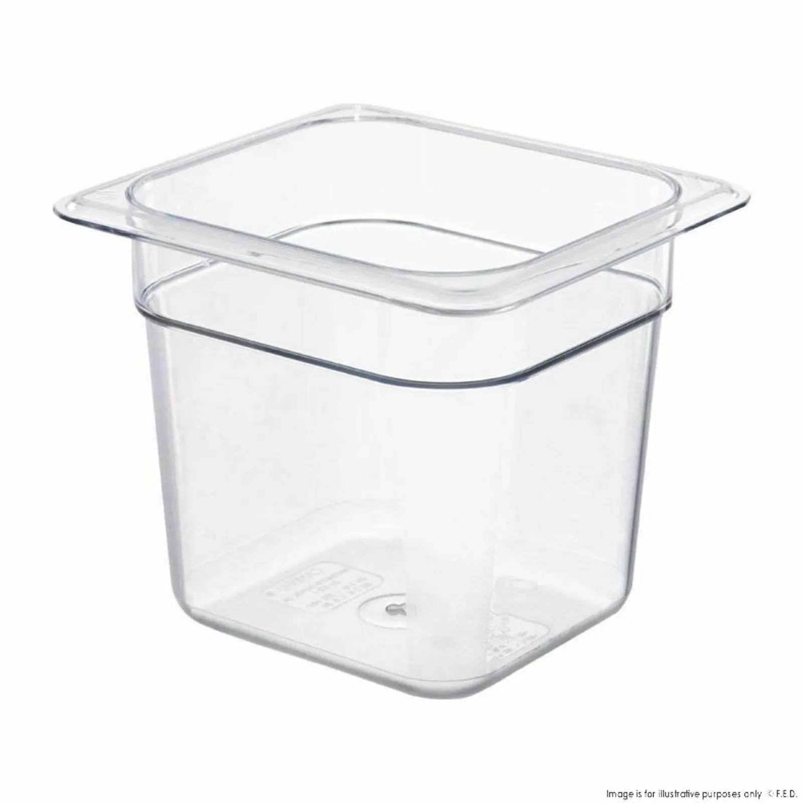Fed JW-P164 - Clear Poly 1/6 Gastronorm Pan