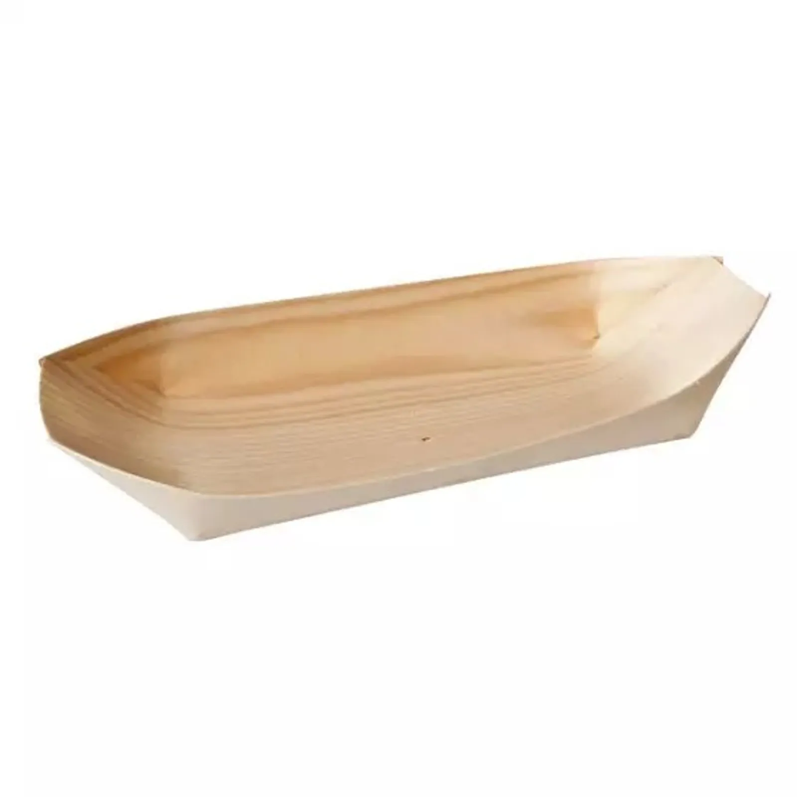 Design En Bouche 47822-Bio Wood Oval Boat-225x110mm | 50pcs/Pack