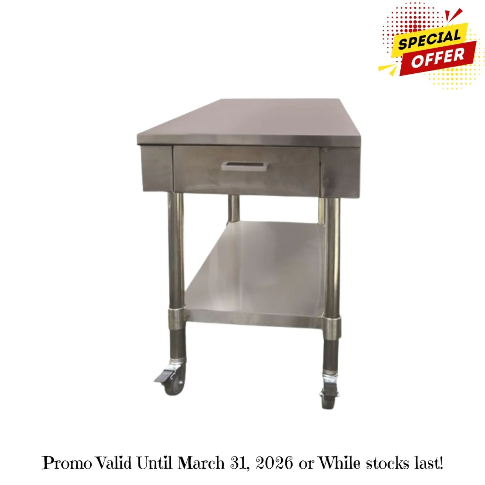 Modular System SWBD8-1 - Work Bench with 1 Drawer and Under Shelf