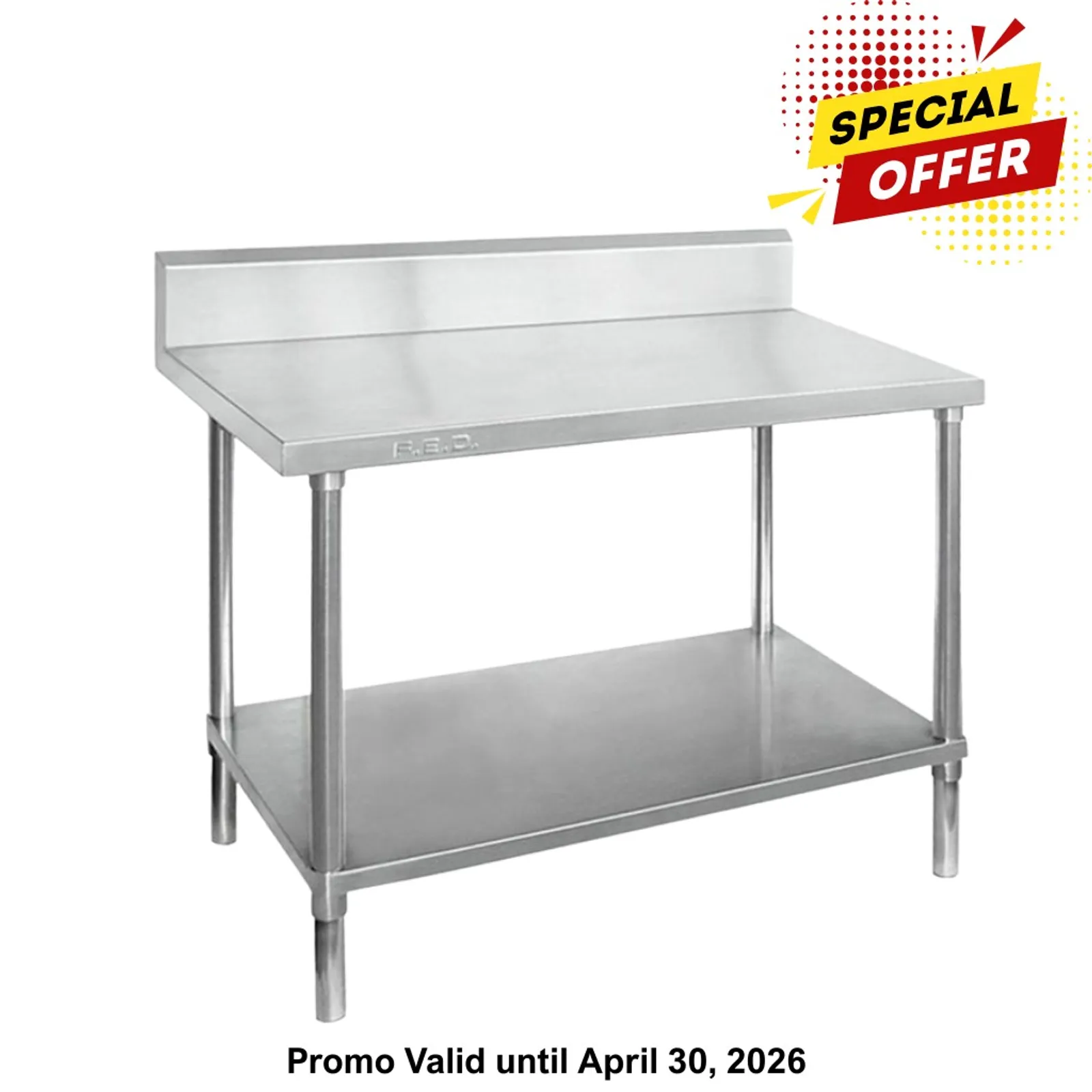 Modular System WBB7-0800/A - Workbench with Splashback