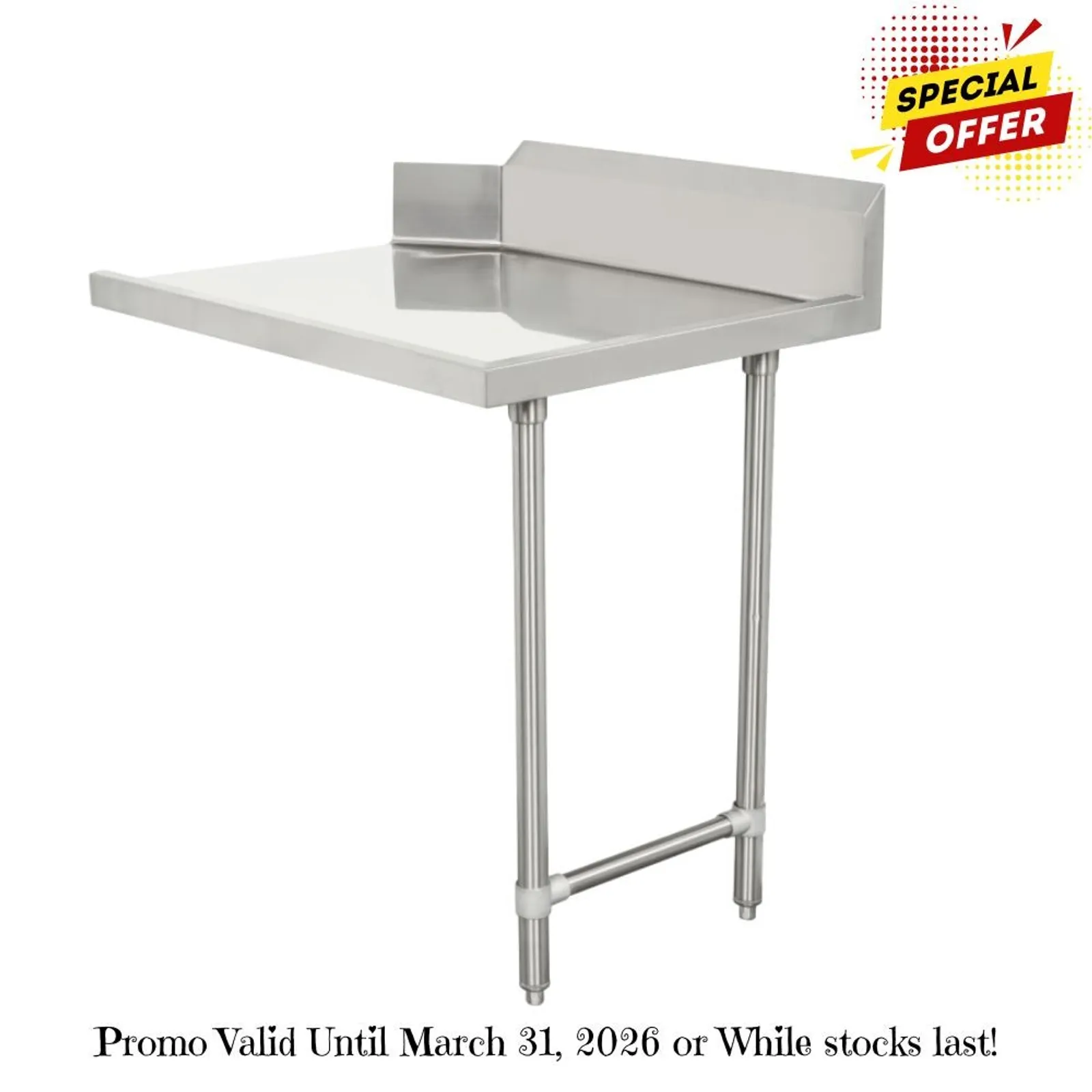 Modular System CDT-600L - Clean Dish Table with Splashback