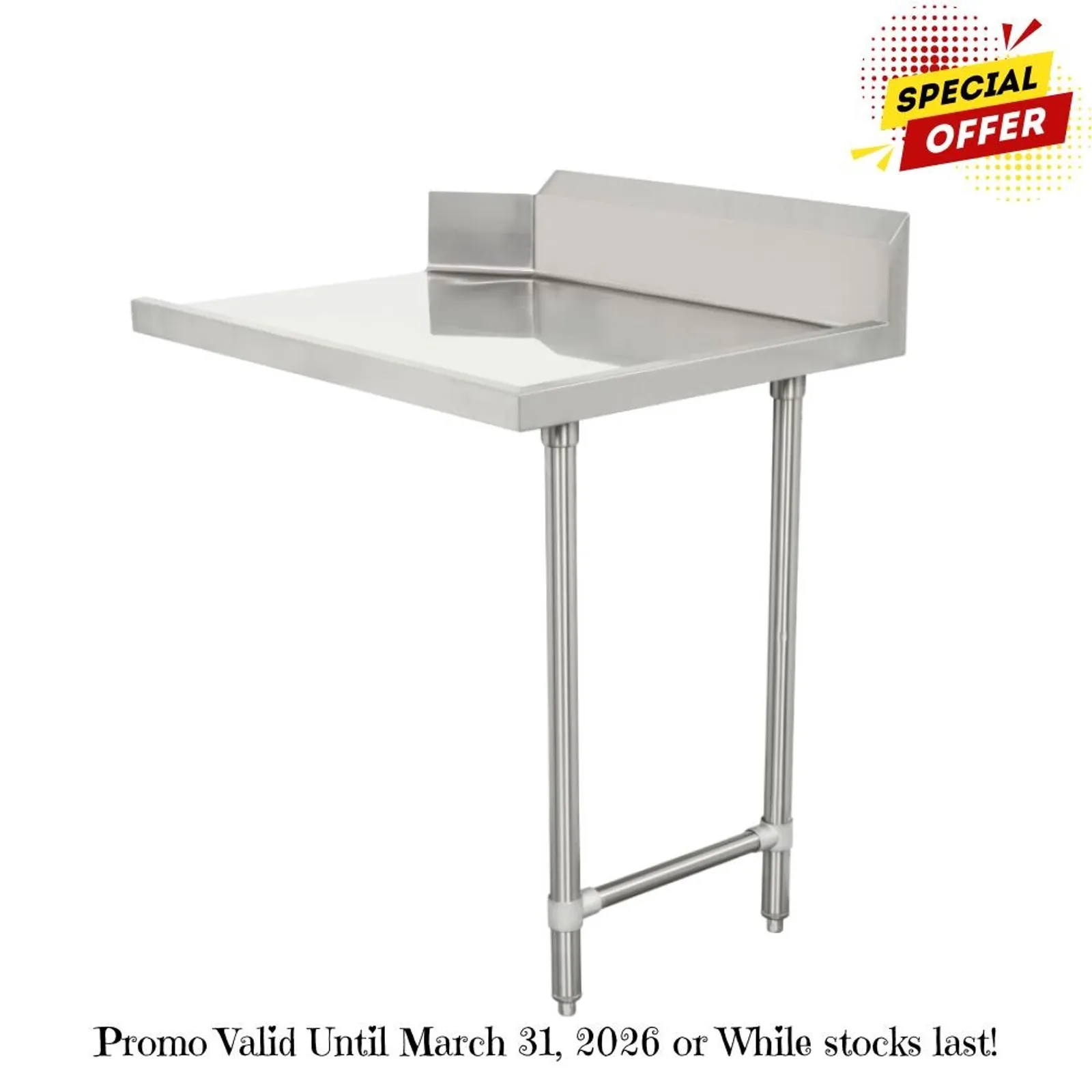 Modular System CDT-1200L - Clean Dish Table with Splashback