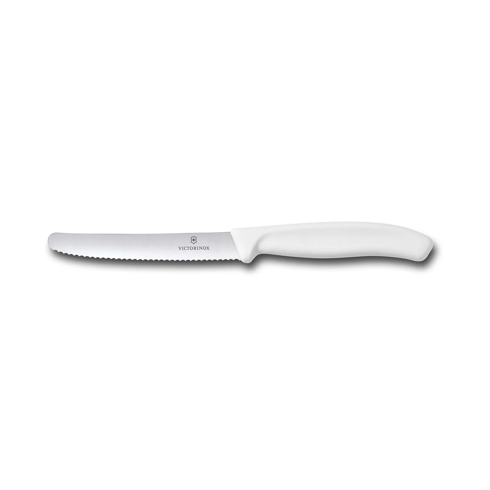 Victorinox 6.7837 - Steak & Tomato Knife,11cm Wavy Edge, Classic - White
