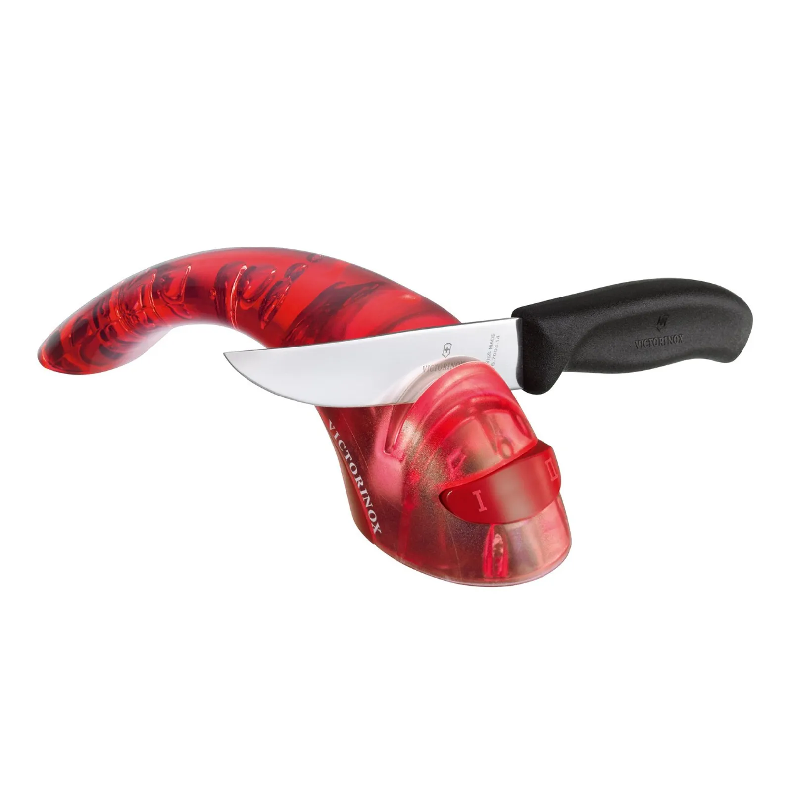 Victorinox 7.8721 - Knife Sharpener, Ceramic Rolls, 2 Stage - Red