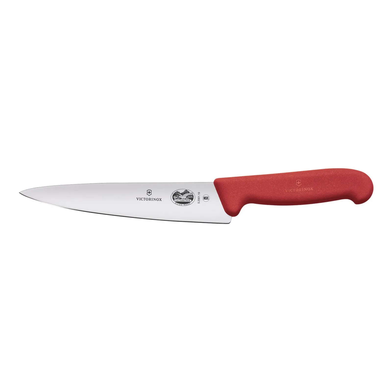 Victorinox 5.2001.19 - Cooks - Carving Knife, 19cm, Fibrox - Red