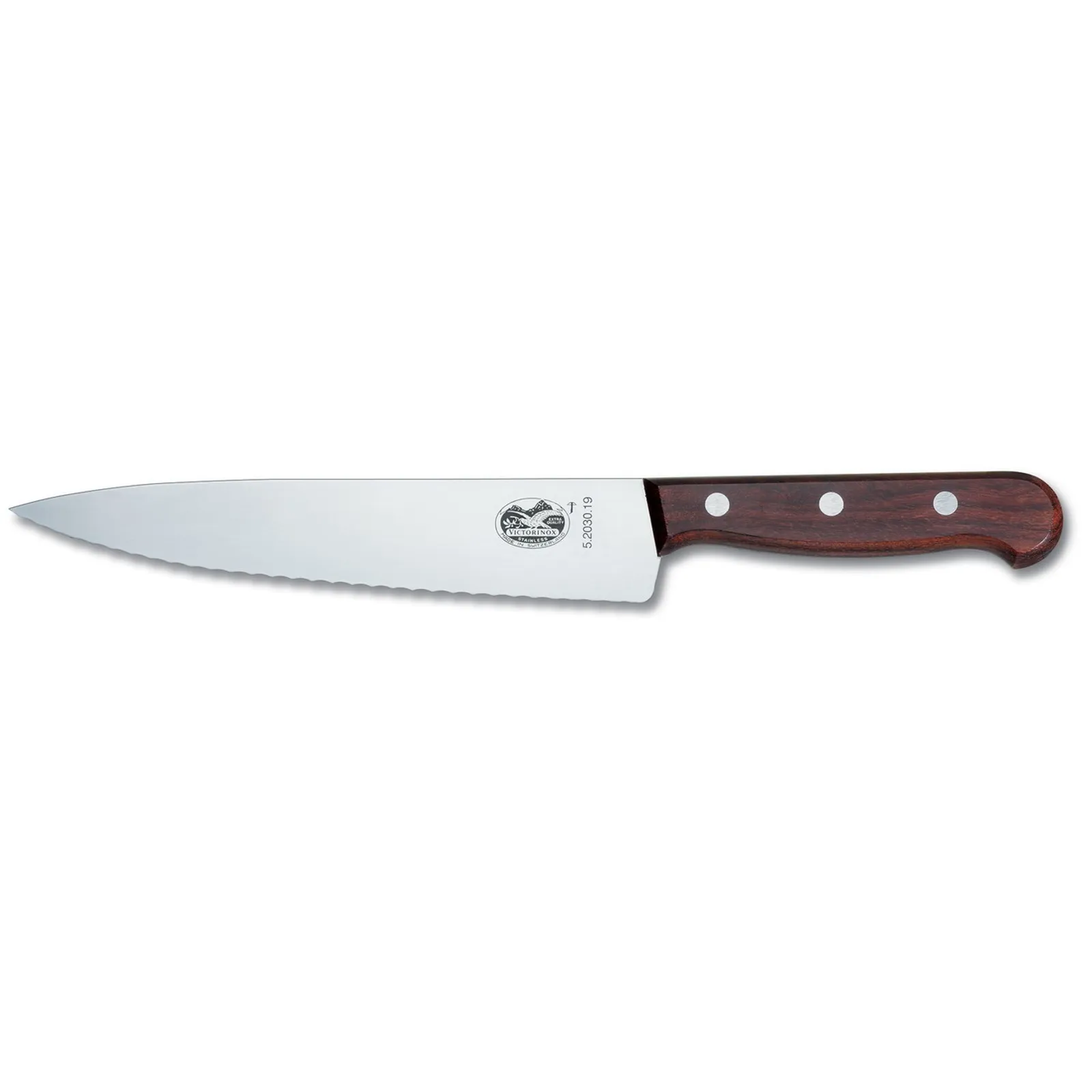 Victorinox 5.2030.25 - Cooks Carving Knife, 25cm, Wavy Edge - Wood