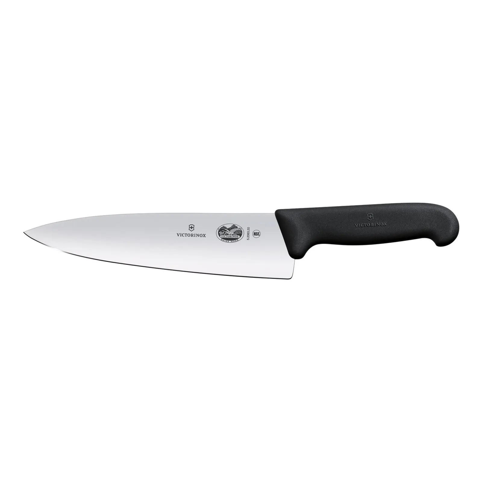 Victorinox 5.2063.20 - Cooks Carving Knife, 20cm, Extra Wide Blade, Fibrox - Black
