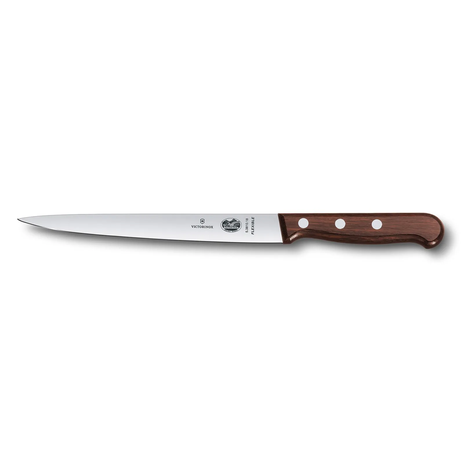 Victorinox 5.3810.18 - Filleting Knife, 18cm Narrow Extra Flex - Wood